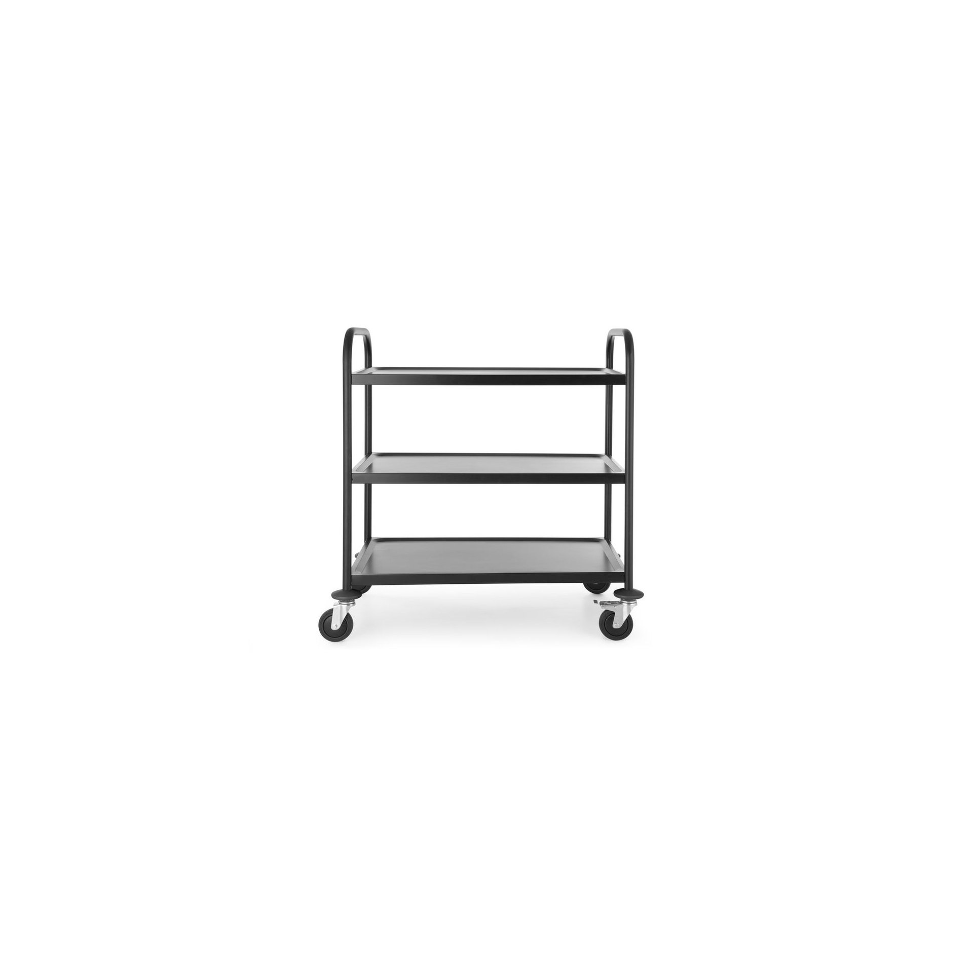 Servierwagen mattschwarz, 905x585x(H)945mm
