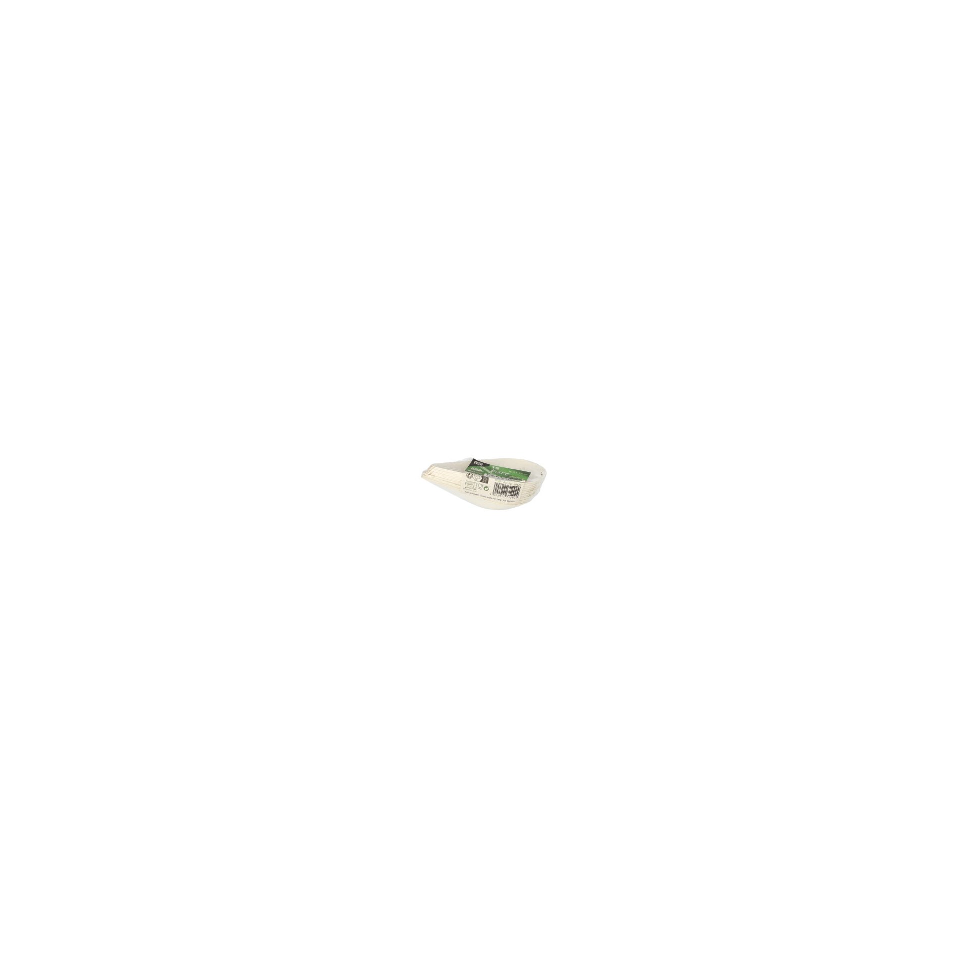 Fingerfood - Teller, Zuckerrohr "pure" 10,5 cm x 5,7 cm weiss "Drop"