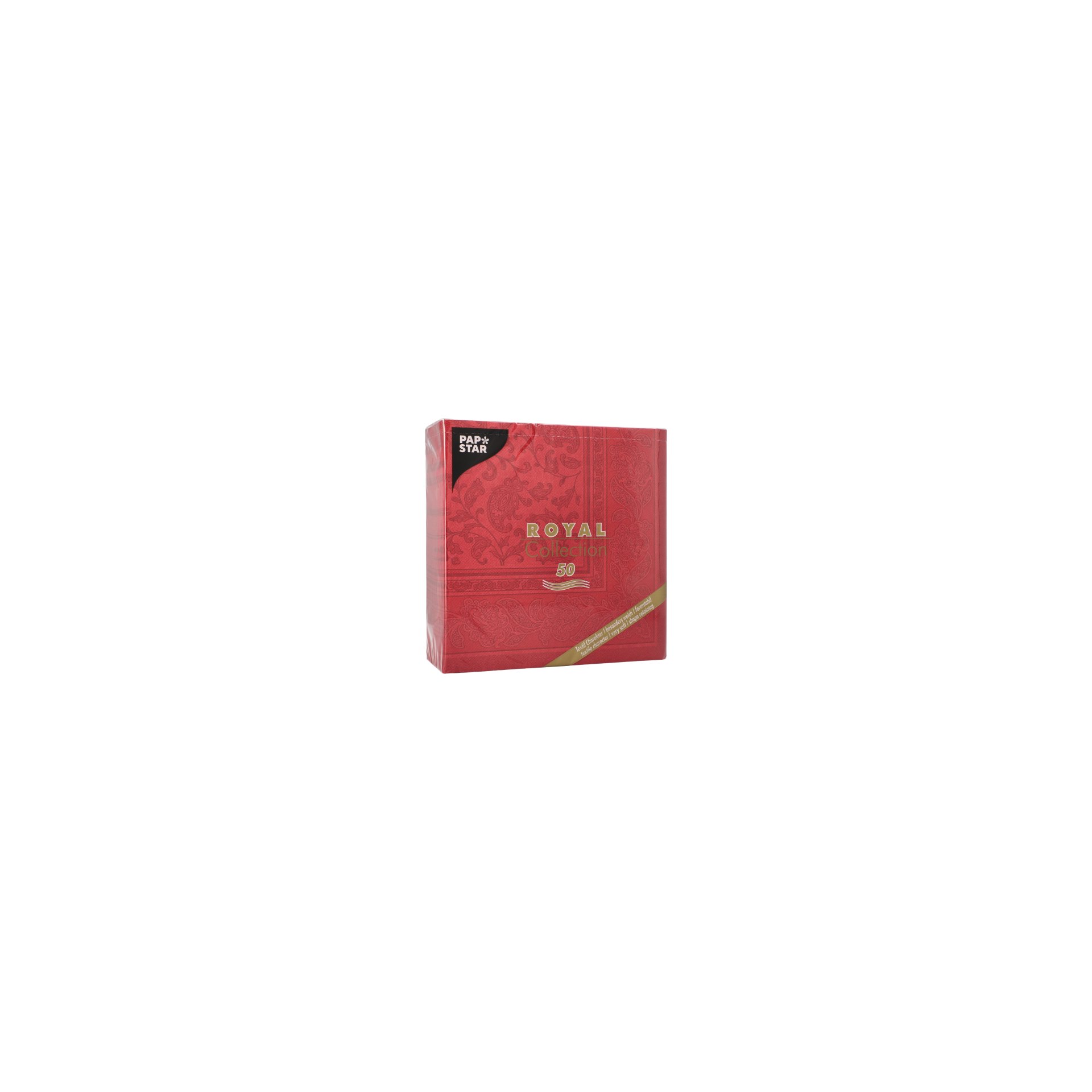 Servietten "ROYAL Collection" 1/4-Falz 40 cm x 40 cm bordeaux "Ornaments"