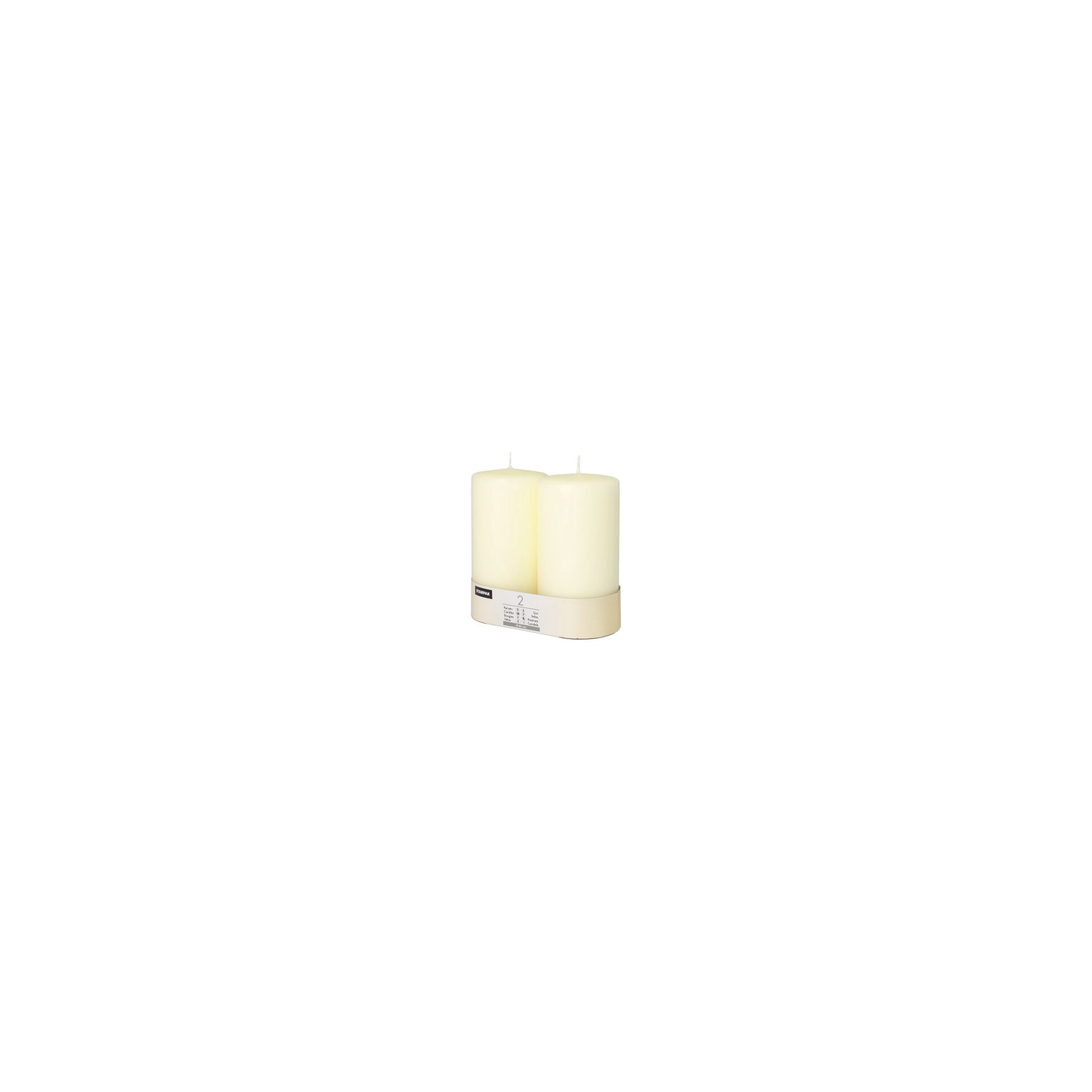 Stumpenkerzen Ø 80 mm · 150 mm elfenbein "Ivory" mit Flachkopf Stumpenkerzen Ø 80 mm · 150 mm elfenbein "Ivory" mit Flachkopf