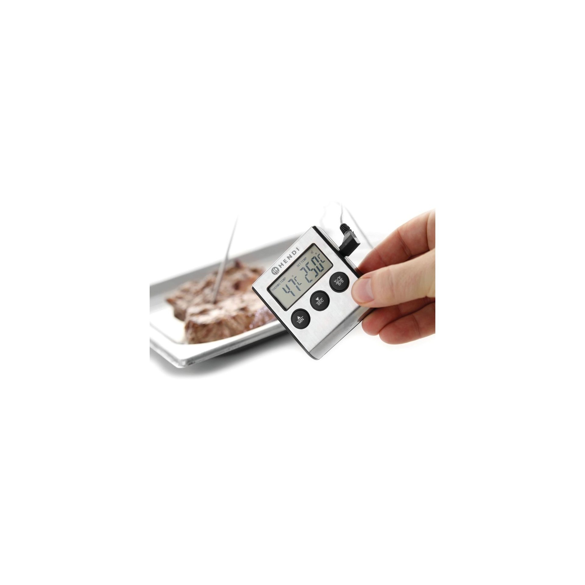 Bratenthermometer mit Timer, 65x70x(H)17mm Bratenthermometer mit Timer, 65x70x(H)17mm