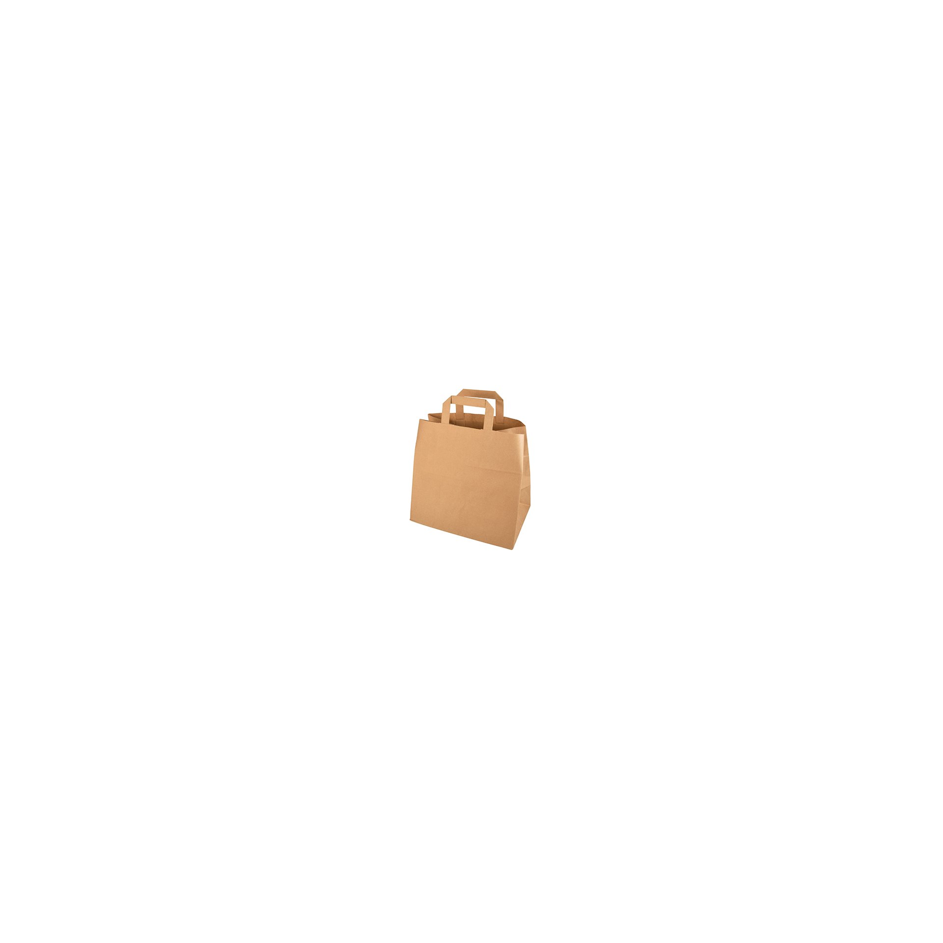 Tragetaschen, Papier 25 cm x 26 cm x 17 cm braun mit Tragegriff