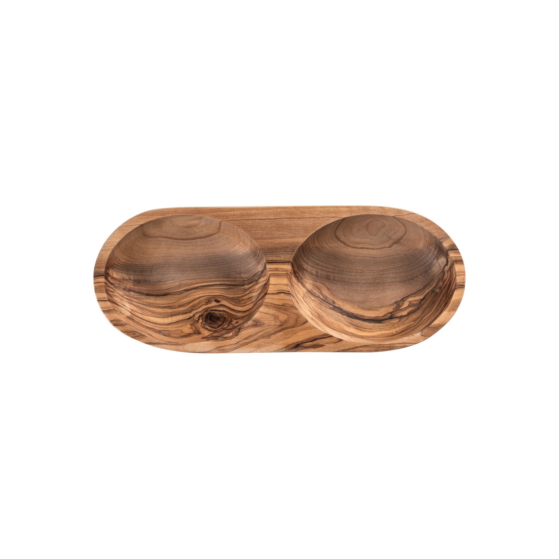 Schale Double PURE OLIVE, 25 x 11 x 3,5 xm, Olivenholz Schale Double PURE OLIVE, 25 x 11 x 3,5 xm, Olivenholz