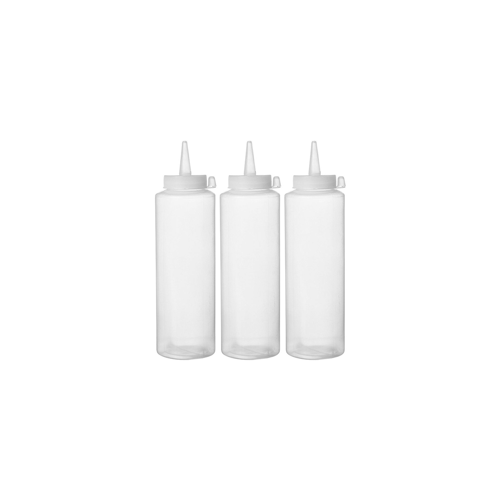 Spenderflaschen, 3er Set, 0,35L, Transparent, 3 Stk., ⌀55x(H)205mm Spenderflaschen, 3er Set, 0,35L, Transparent, 3 Stk., ⌀55x(H)205mm