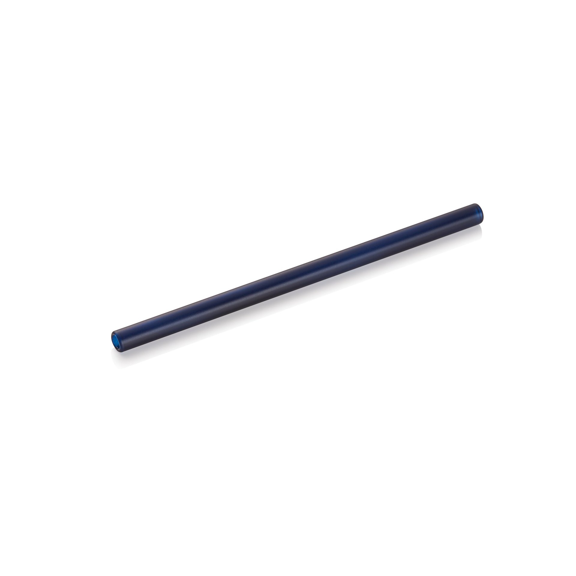Glastrinkhalm mit Bürste Set NOCTURN, 15 cm, Ø 8 mm, blue, Set á 50 Stück