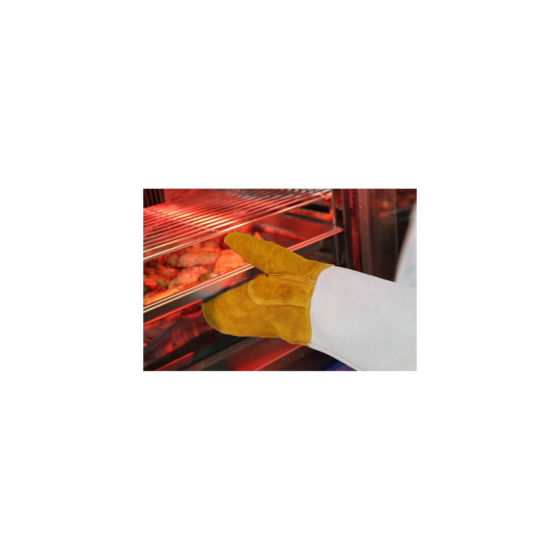 Leder-Grillhandschuhe hitzebeständig – 2 Stück, 2 Stk., (L)460mm Leder-Grillhandschuhe hitzebeständig – 2 Stück, 2 Stk., (L)460mm