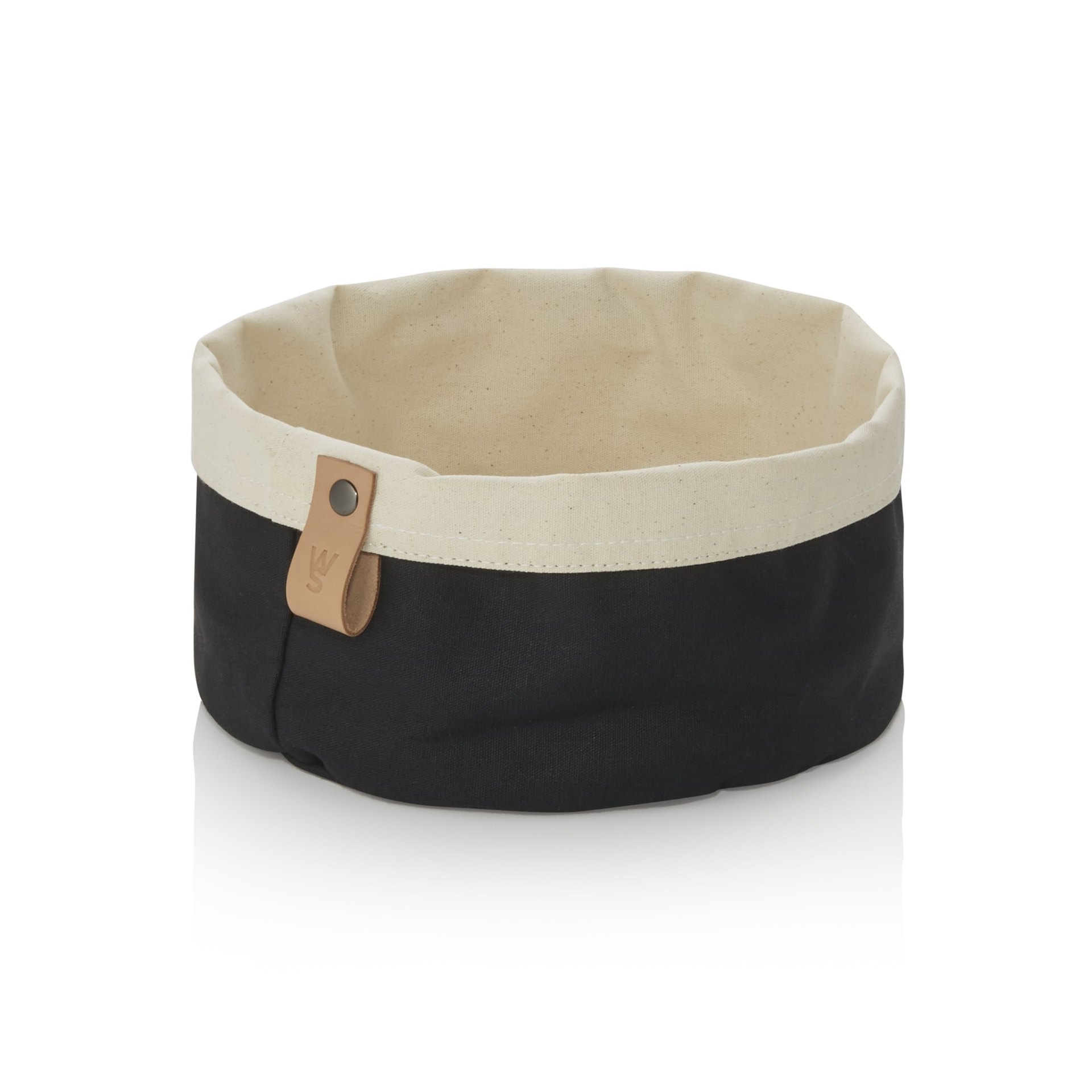 Brottasche FLIP COTTON, Ø 20 cm, Höhe 12 cm, schwarz/cream, Canvas Brottasche FLIP COTTON, Ø 20 cm, Höhe 12 cm, schwarz/cream, Canvas