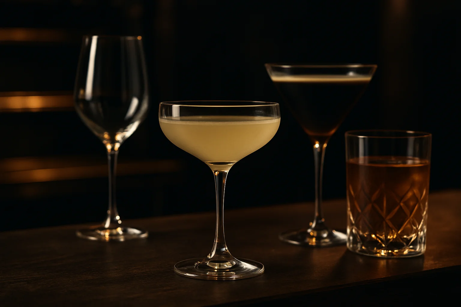 Cocktailgläser für Barservice und Events, verschiedene formen