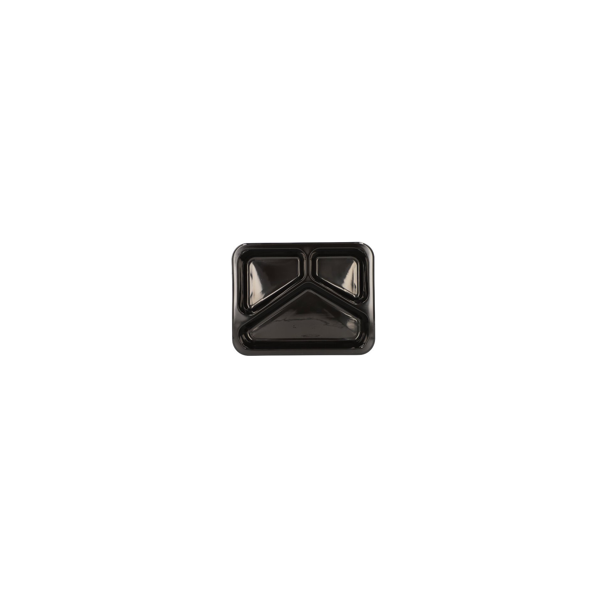 Mikrowellenschalen, PP 3-geteilt 765 ml 3,2 cm x 22,7 cm x 17,8 cm schwarz Mikrowellenschalen, PP 3-geteilt 765 ml 3,2 cm x 22,7 cm x 17,8 cm schwarz