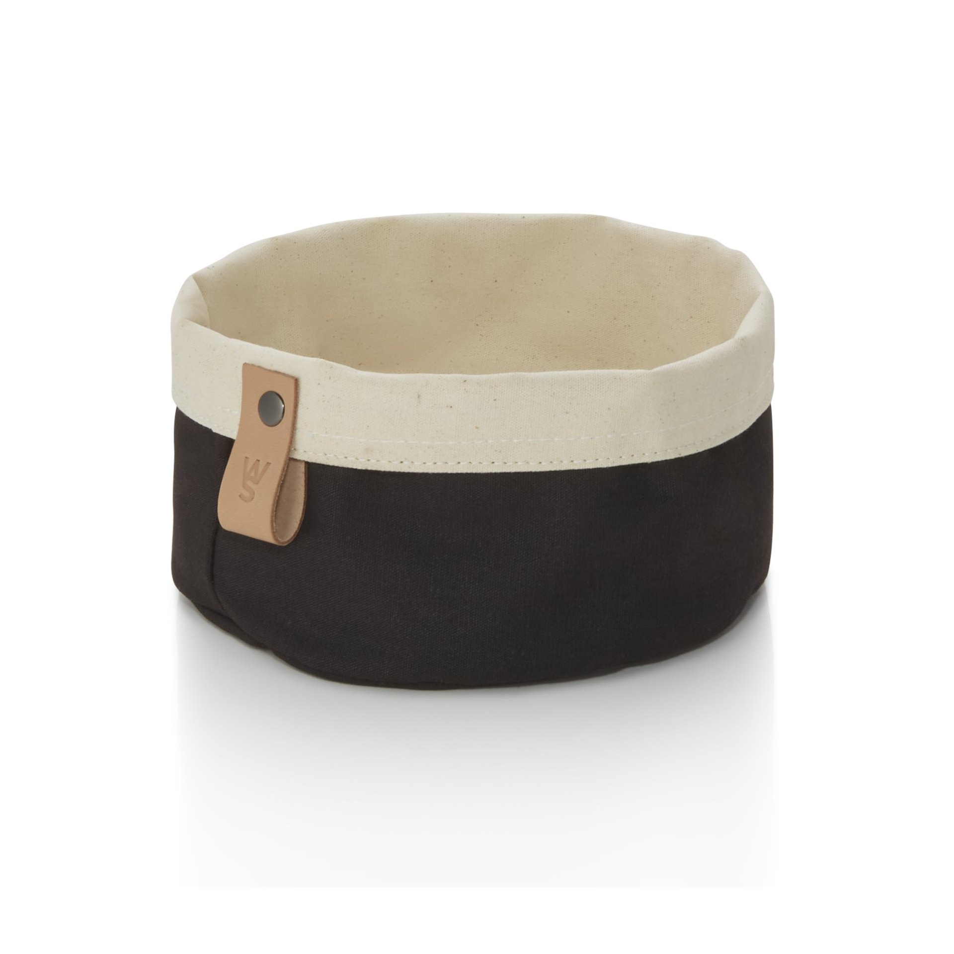 Brottasche FLIP COTTON, Ø 17 cm, Höhe 11 cm, schwarz/cream, Canvas Brottasche FLIP COTTON, Ø 17 cm, Höhe 11 cm, schwarz/cream, Canvas