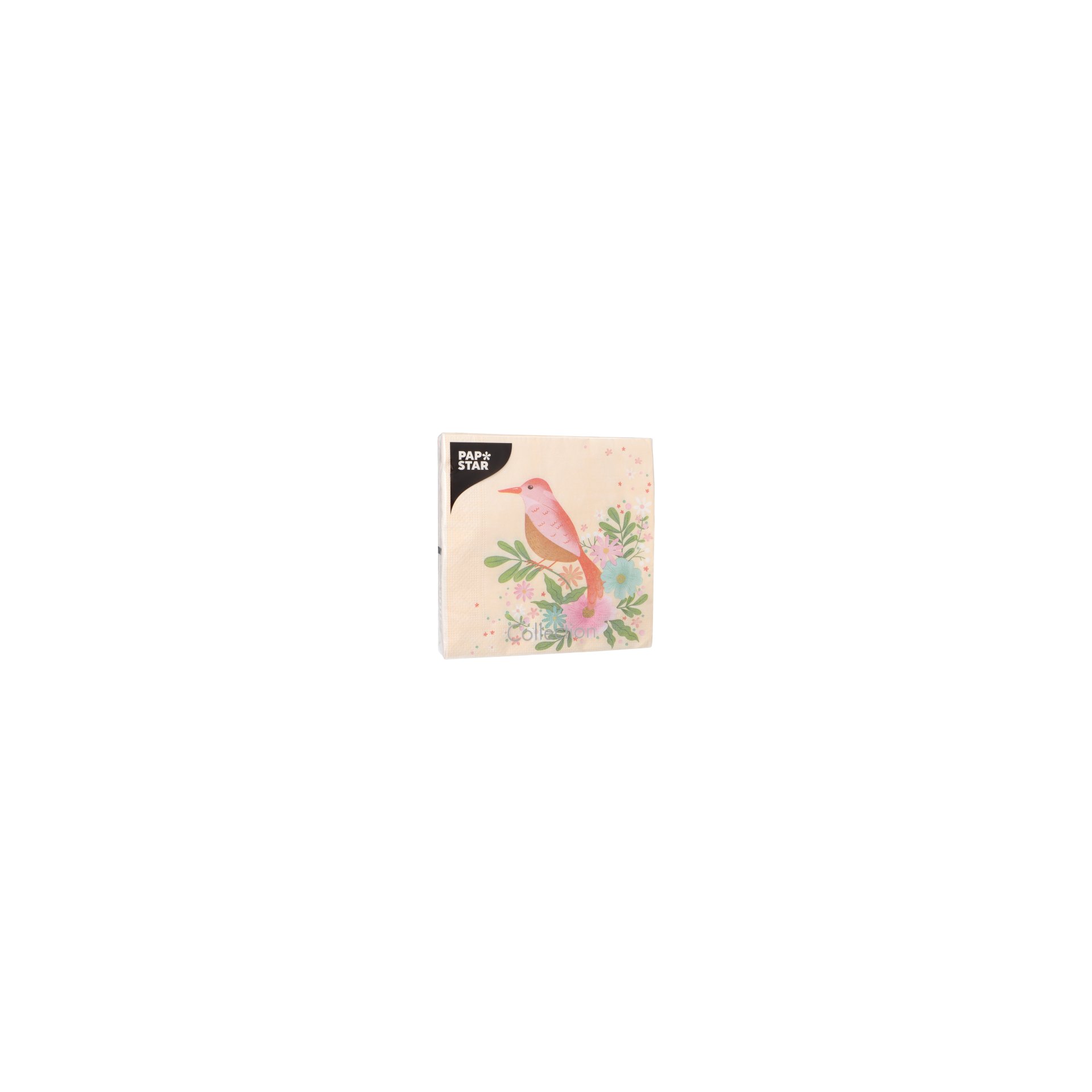 Servietten, 3-lagig 1/4-Falz 33 cm x 33 cm "Flowery Bird"