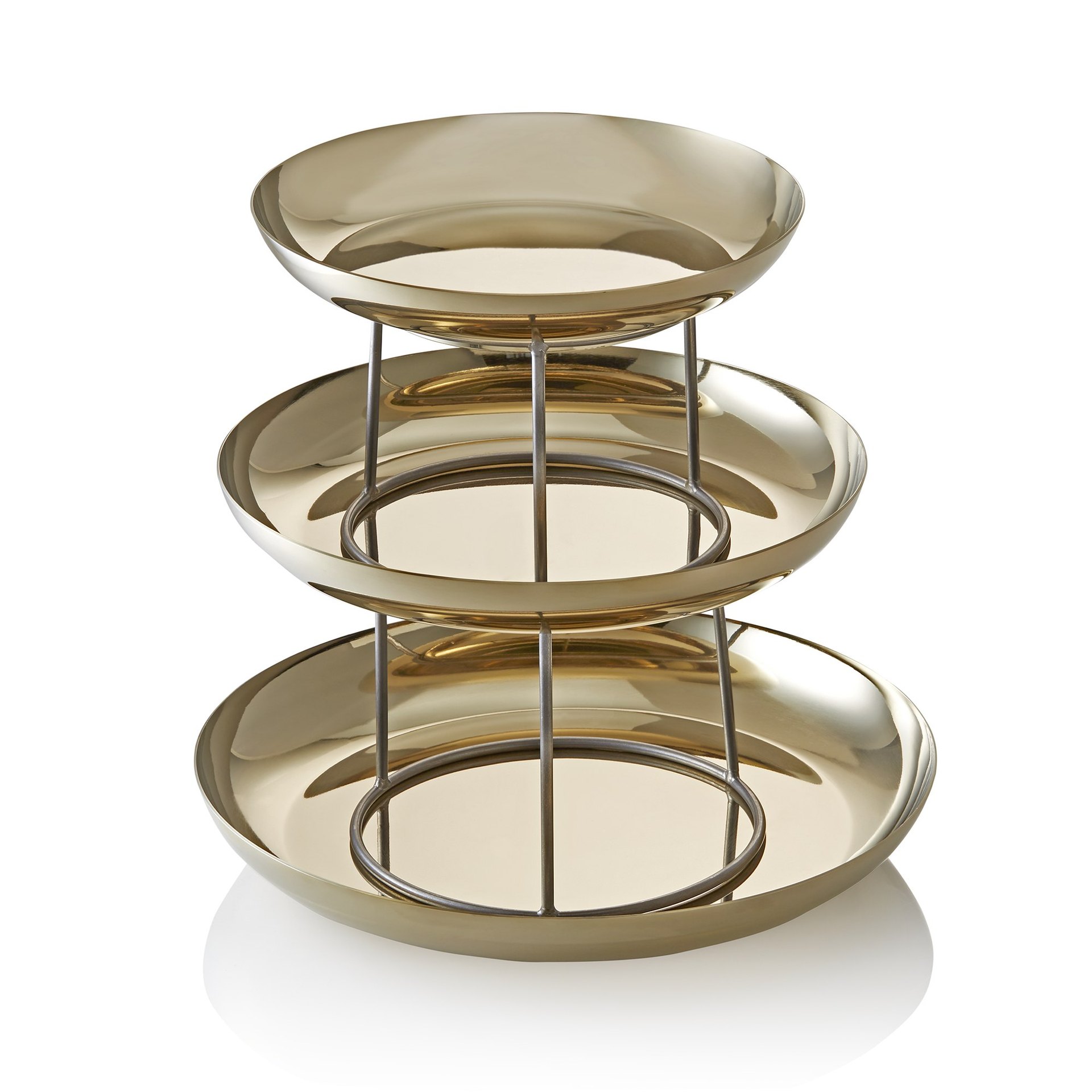 Gourmet Tower Gold STEEL & STYLE, 3-stufig, Höhe 32 cm, Chromnickelstahl Gourmet Tower Gold STEEL & STYLE, 3-stufig, Höhe 32 cm, Chromnickelstahl