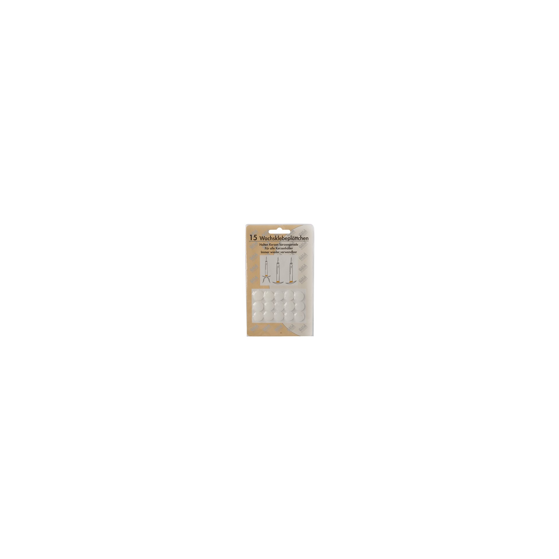 Wachsklebeplättchen Ø 15 mm weiss