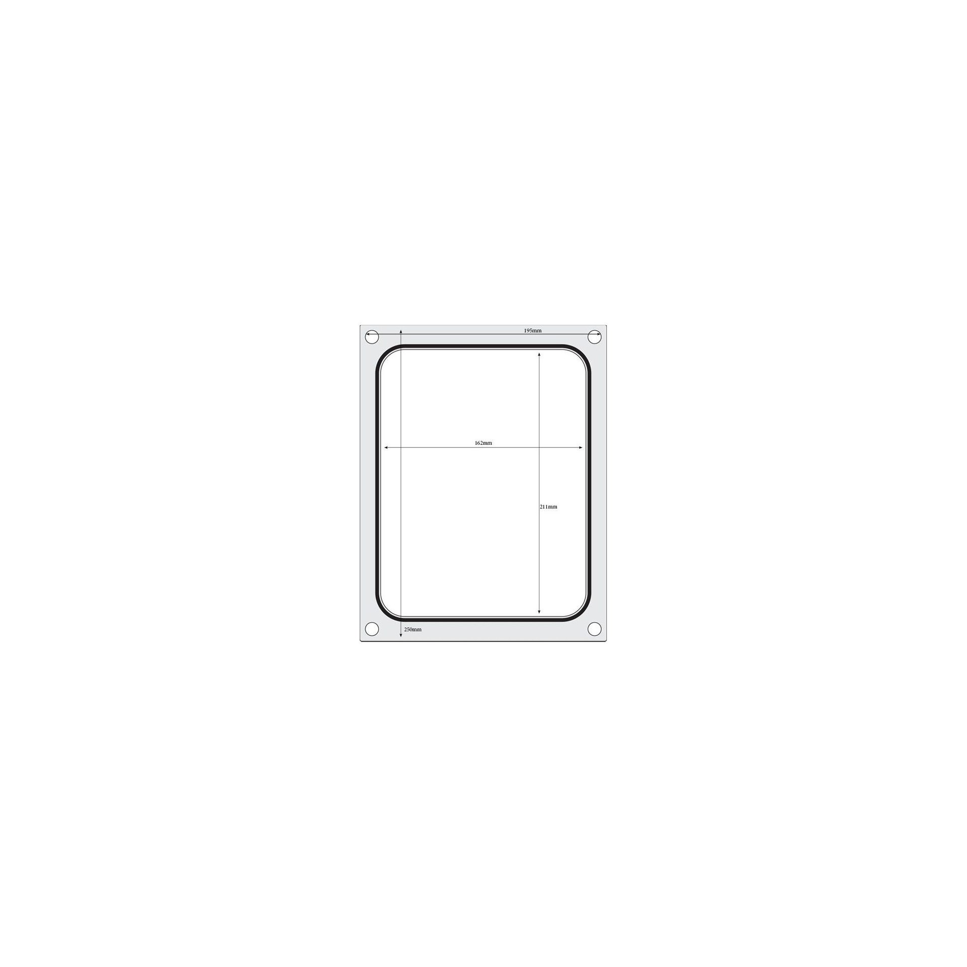 Matrize für Versiegelungsmaschine, ein Behälter (227x178 mm)