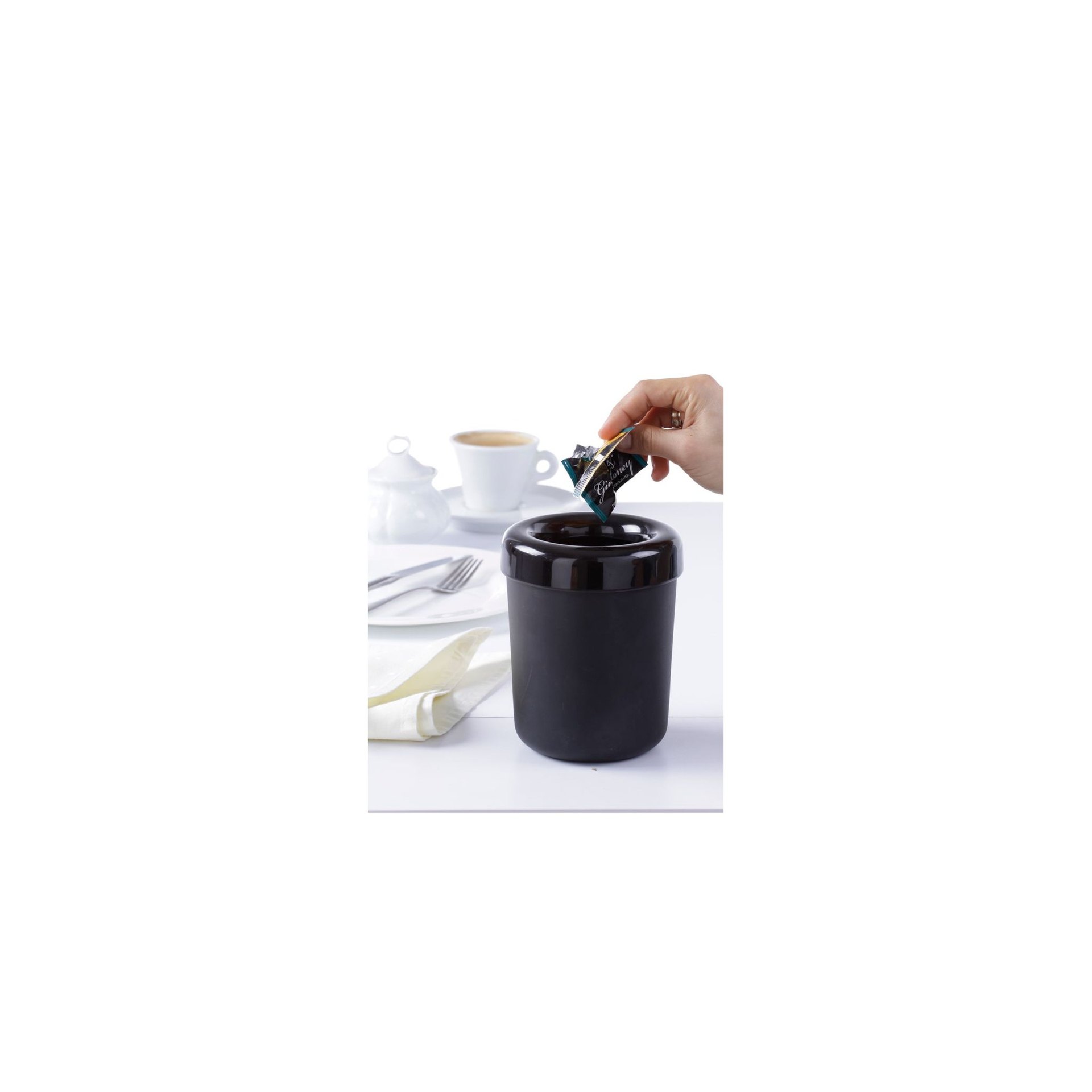 Tischabfalleimer oder Besteckhalter, Schwarz, ⌀130x(H)160mm Tischabfalleimer oder Besteckhalter, Schwarz, ⌀130x(H)160mm