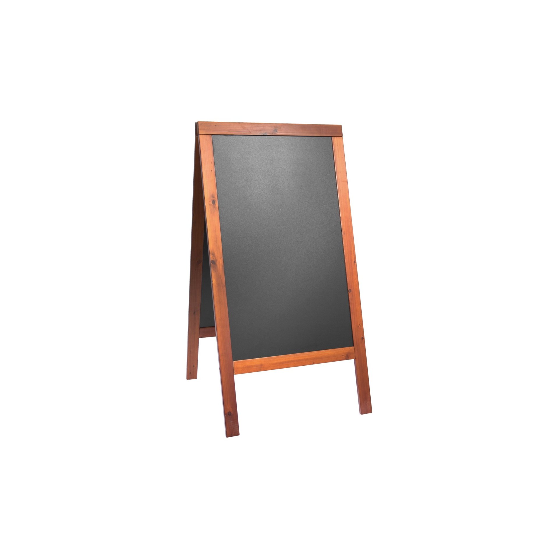 Kundenstopper mit Kreidetafel , mahagonifarben Kundenstopper mit Kreidetafel , mahagonifarben