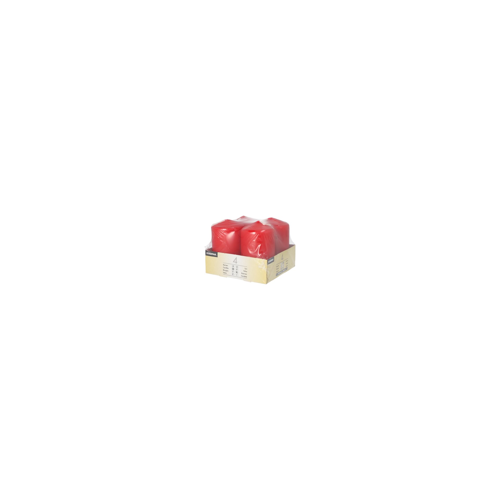 Stumpenkerzen Ø 50 mm · 80 mm rot