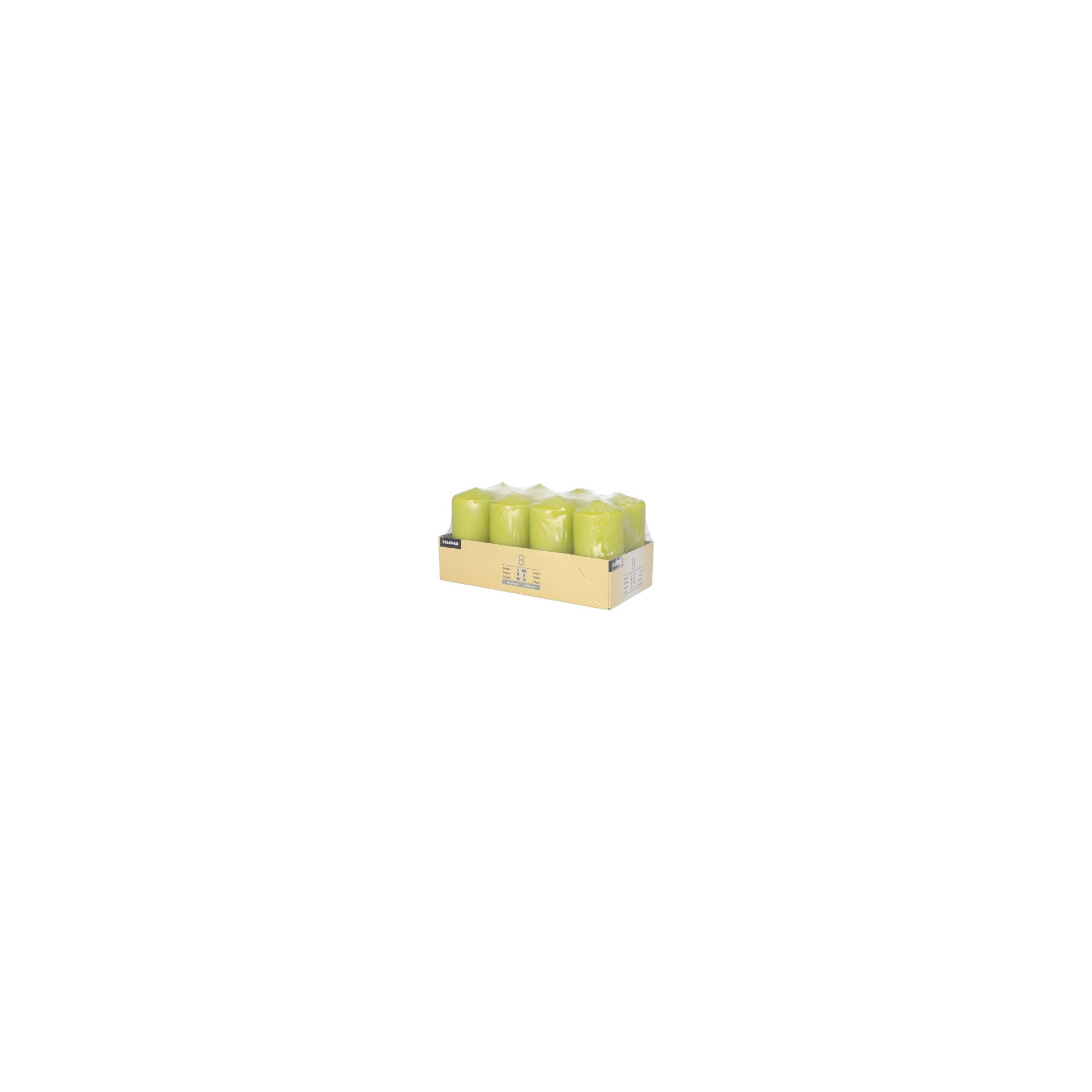 Stumpenkerzen Ø 50 mm · 100 mm kiwi Stumpenkerzen Ø 50 mm · 100 mm kiwi