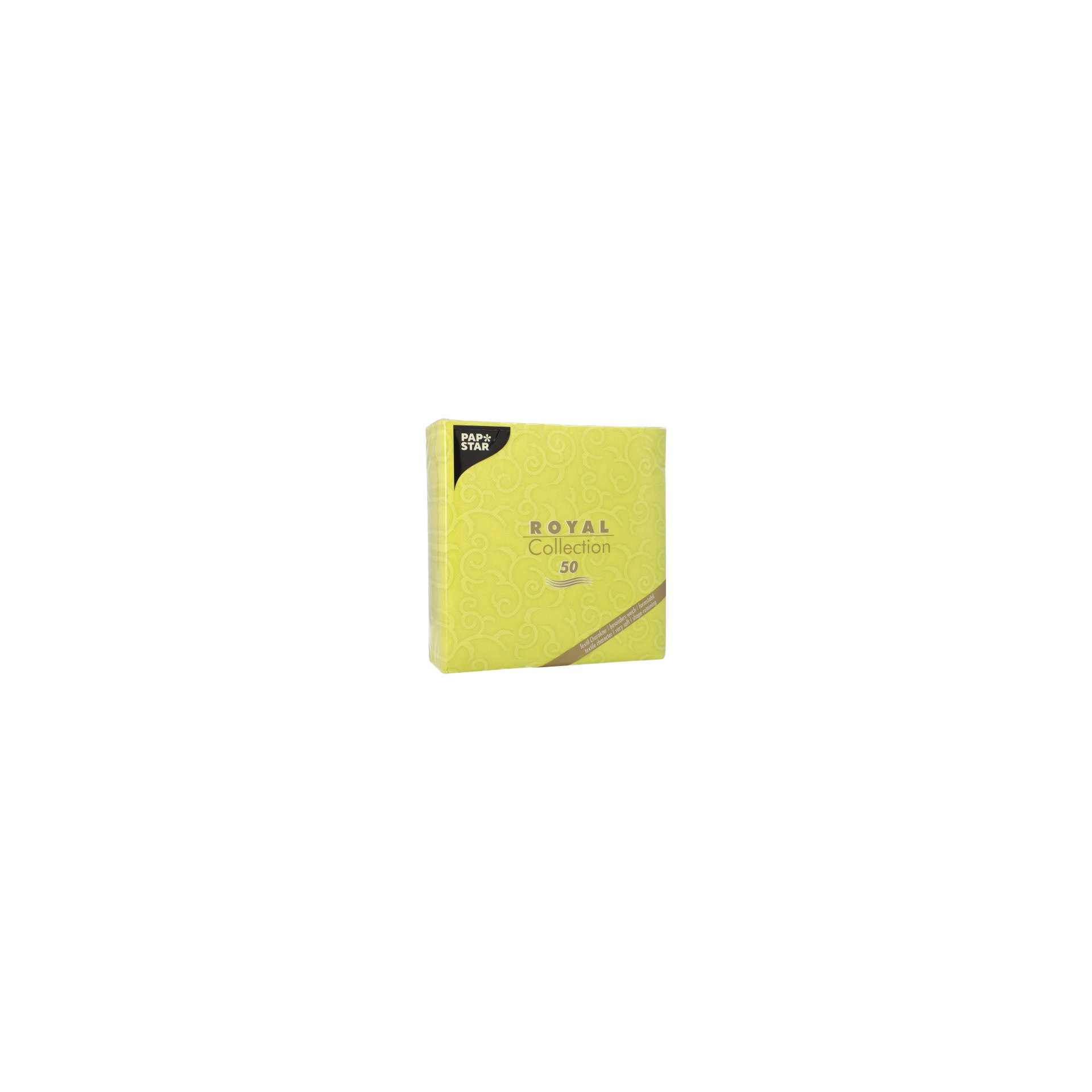 Servietten "ROYAL Collection" 1/4-Falz 40 cm x 40 cm limonengrün "Casali"