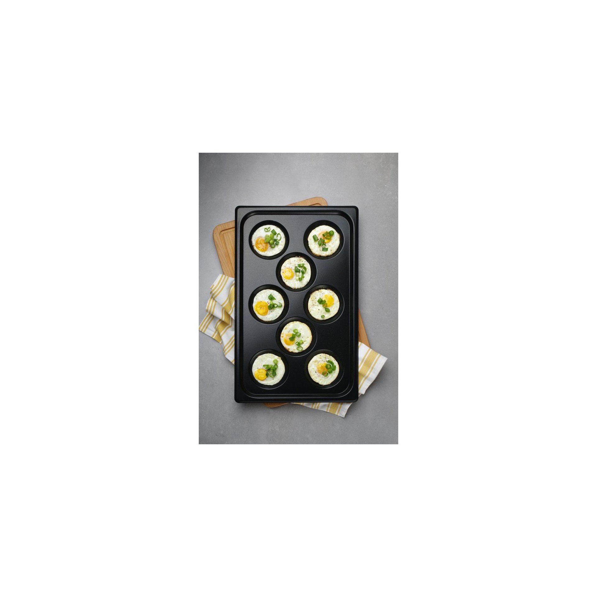 Blech mit Antihaftbeschichtung CONVECTOMAT EIERBLECH, GN 1/1, Schwarz, 530x325x(H)26mm