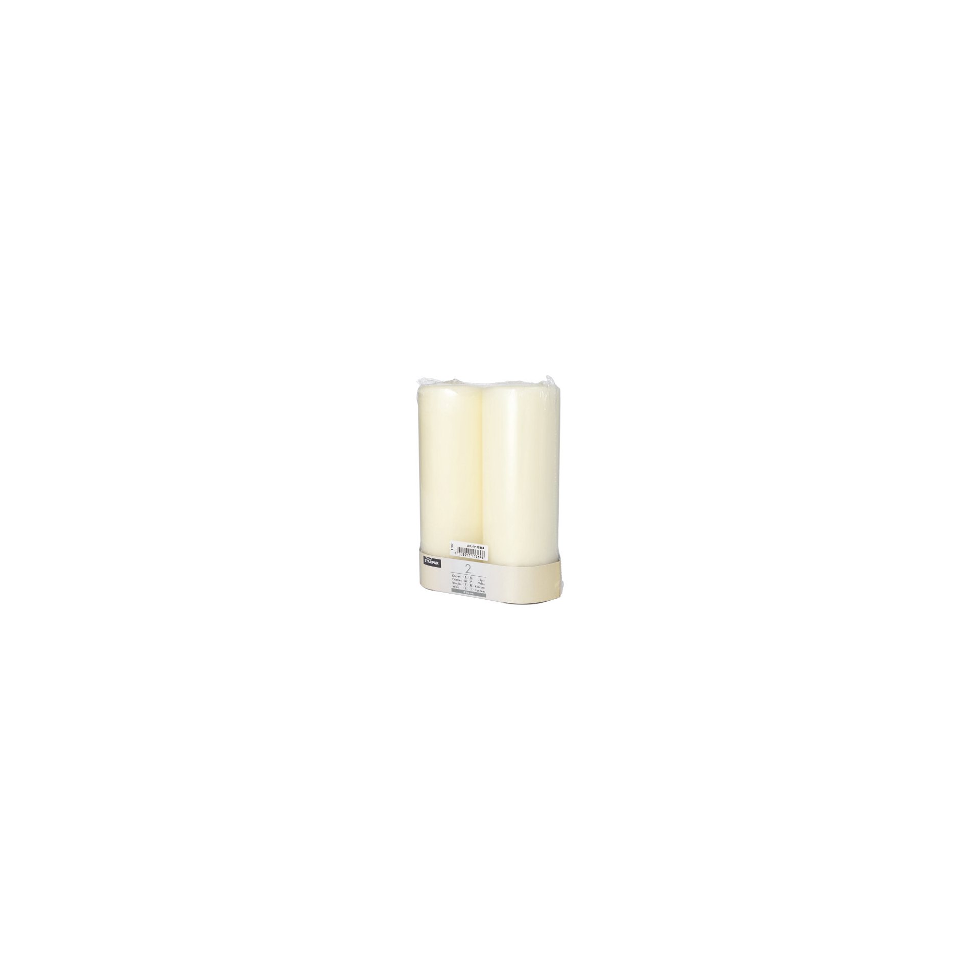 Stumpenkerzen Ø 80 mm · 220 mm elfenbein "Ivory" mit Flachkopf