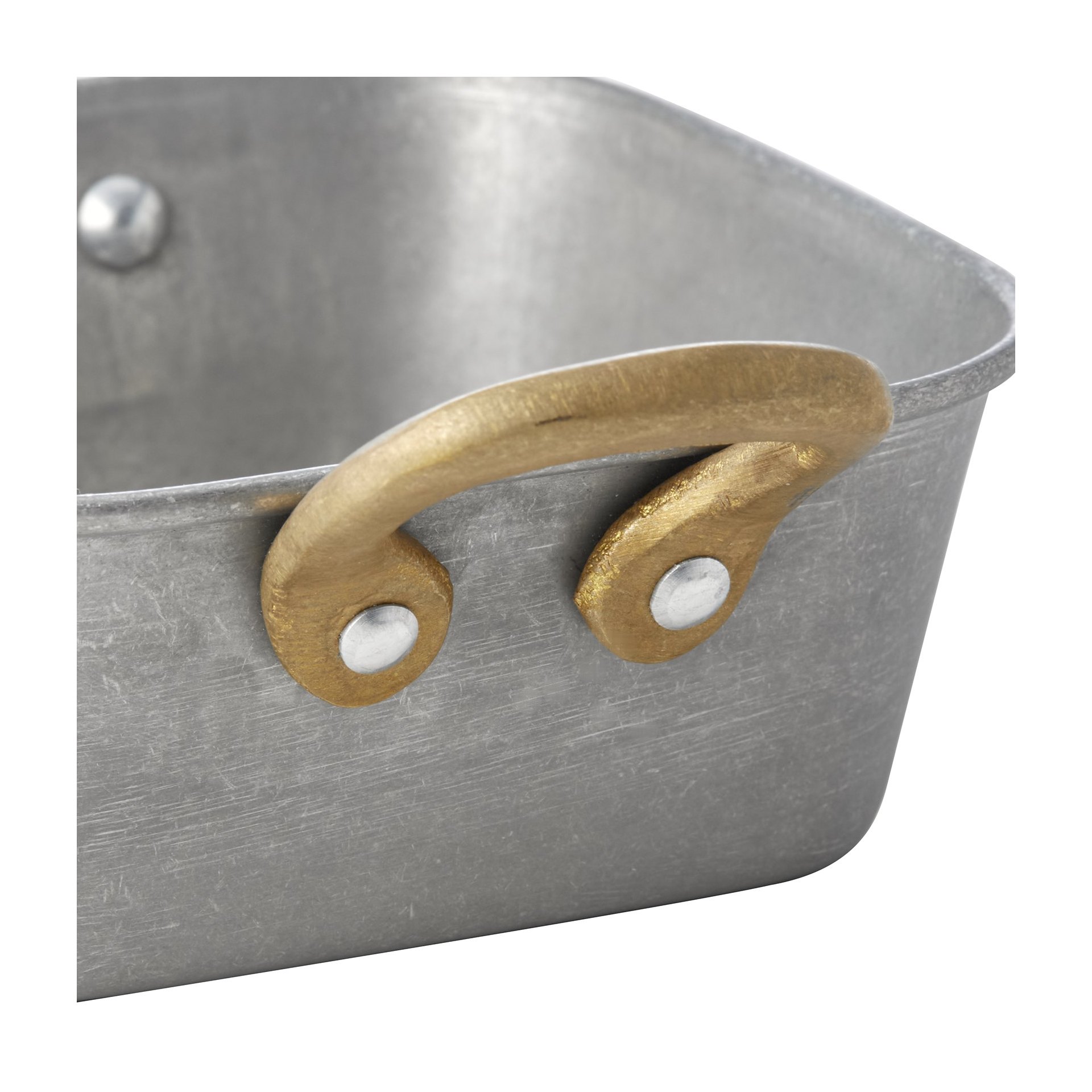 Servierpfanne STEEL & STYLE VINTAGE, mit 2 Messinggriffen, 12 x 12 x 5 cm, 420 ml, Chromnickelstahl Servierpfanne STEEL & STYLE VINTAGE, mit 2 Messinggriffen, 12 x 12 x 5 cm, 420 ml, Chromnickelstahl