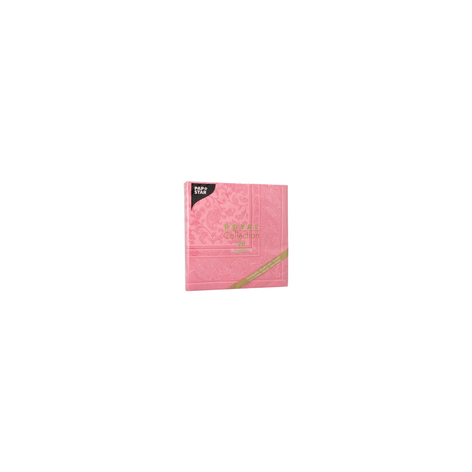 Servietten "ROYAL Collection" 1/4-Falz 40 cm x 40 cm rosa "Ornaments"