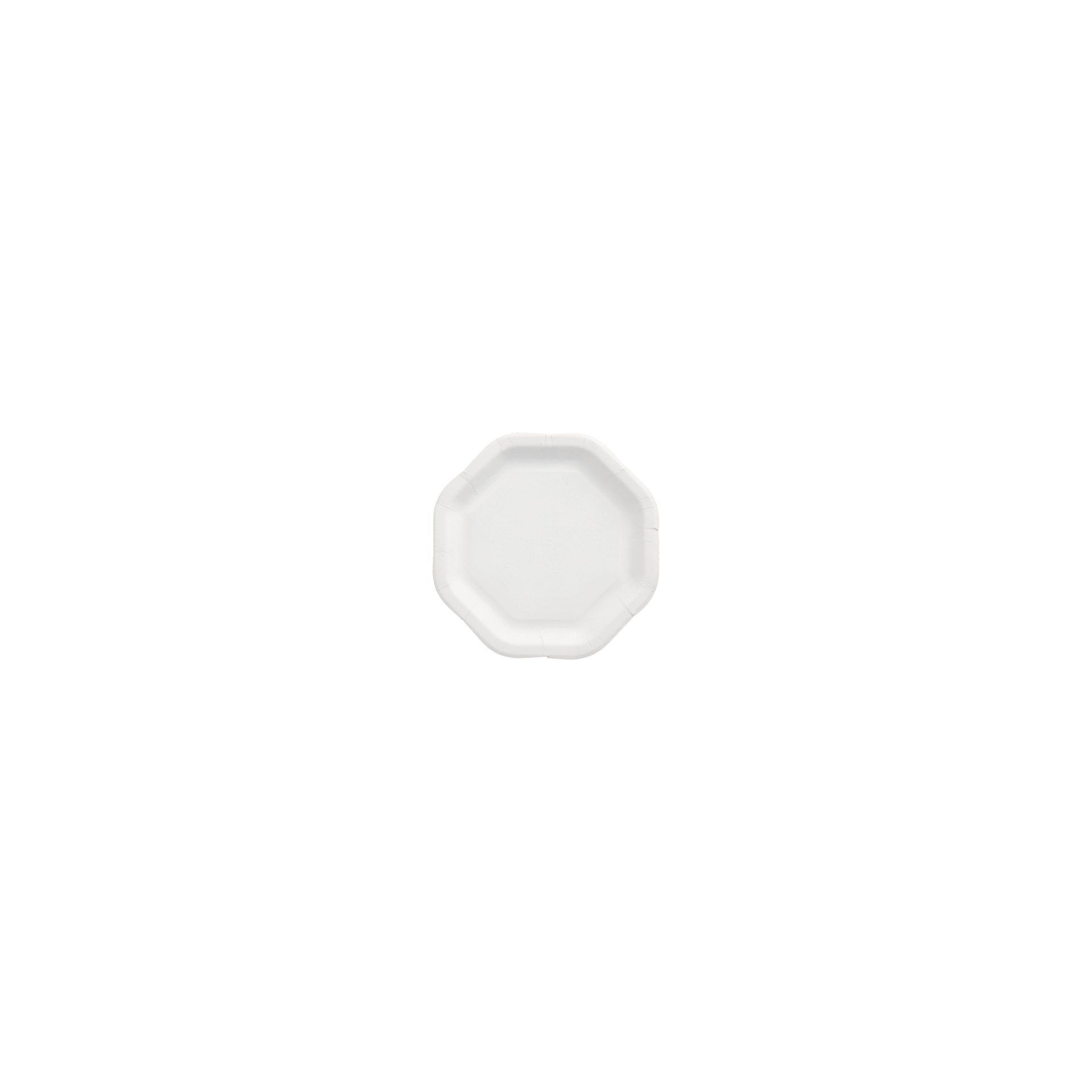 Teller, Pappe "pure" 8-eckig 23,5 cm x 23,5 cm weiss