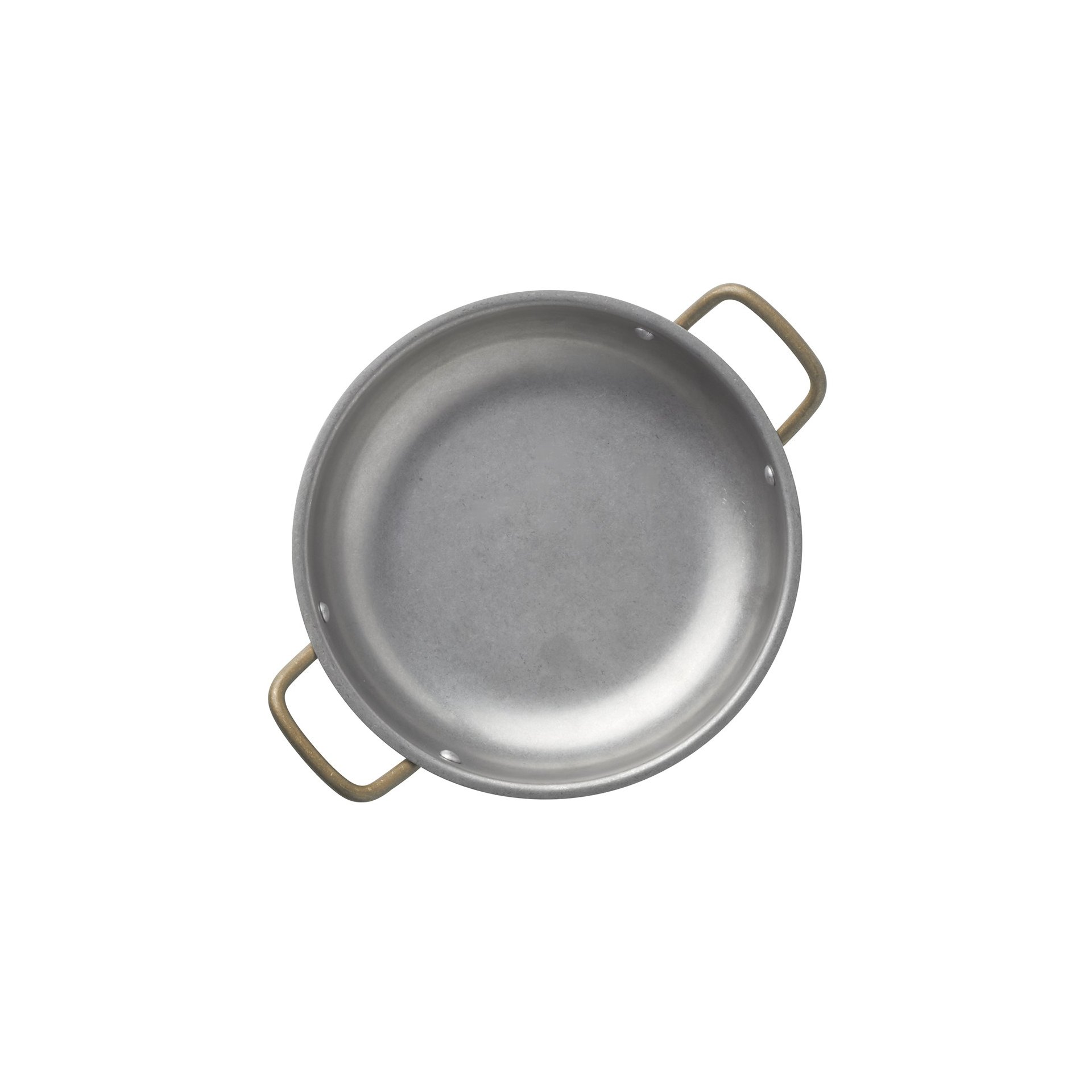Servierpfanne STEEL & STYLE VINTAGE, mit 2 Messinggriffen, Ø 20 cm, 0,8 ltr., Chromnickelstahl Servierpfanne STEEL & STYLE VINTAGE, mit 2 Messinggriffen, Ø 20 cm, 0,8 ltr., Chromnickelstahl