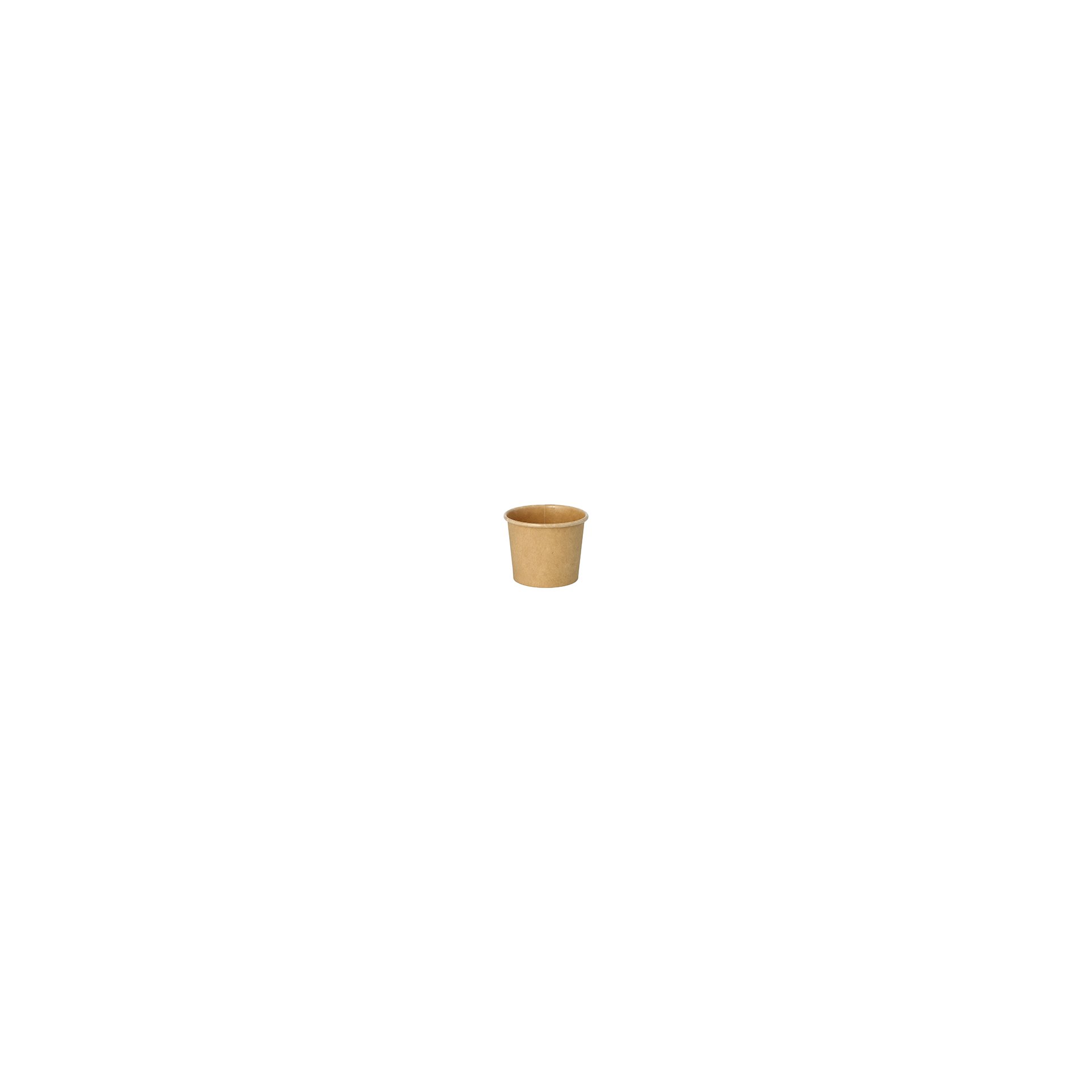 Portionsbecher, Pappe 60 ml Ø 6 cm · 4,9 cm braun Portionsbecher, Pappe 60 ml Ø 6 cm · 4,9 cm braun