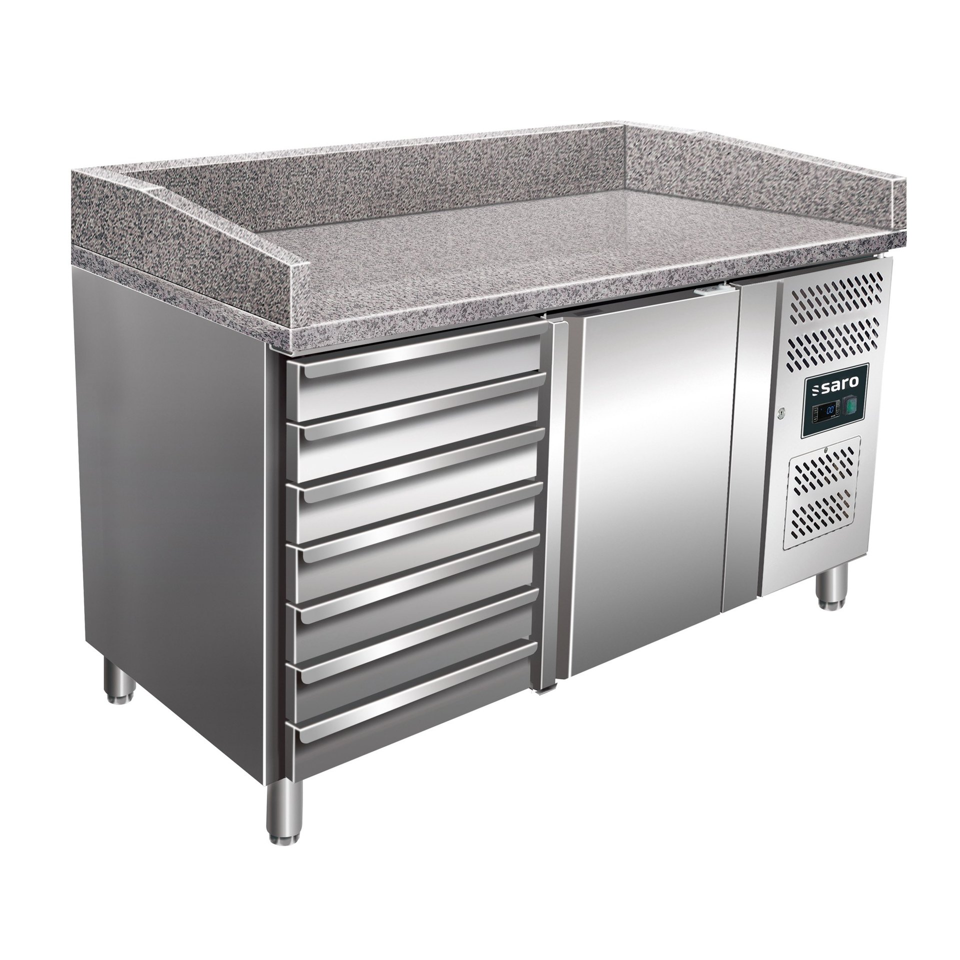 Pizzatisch, 1Tür+7Schubladen, MARGAPZ1610TN