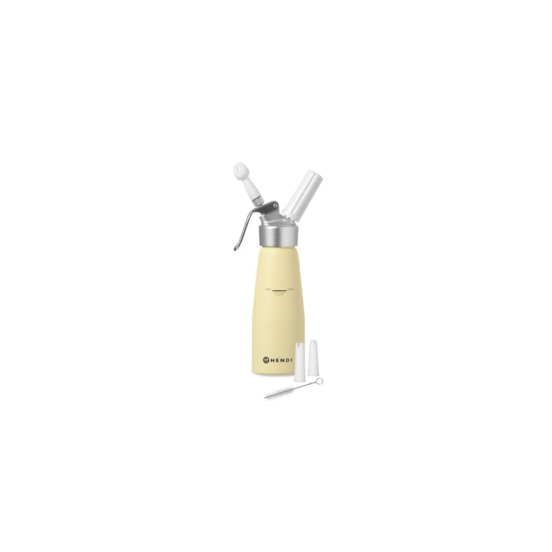 Sahnespender, 0,5L, Pastellgelb, ⌀80x(H)260mm Sahnespender, 0,5L, Pastellgelb, ⌀80x(H)260mm