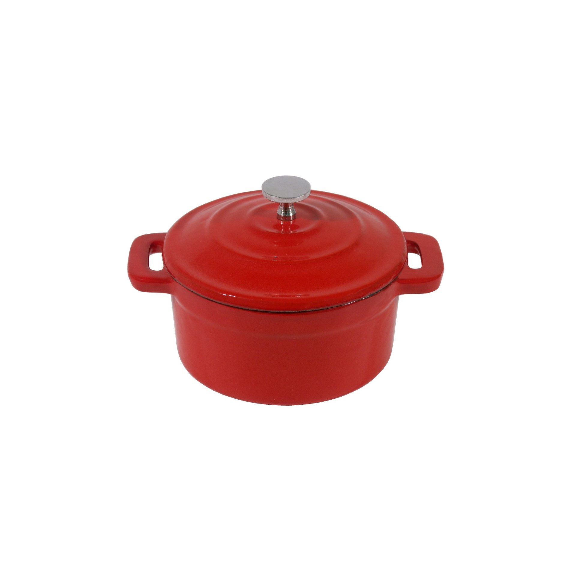 Mini-Cocotte, rund 0,25 l / rot