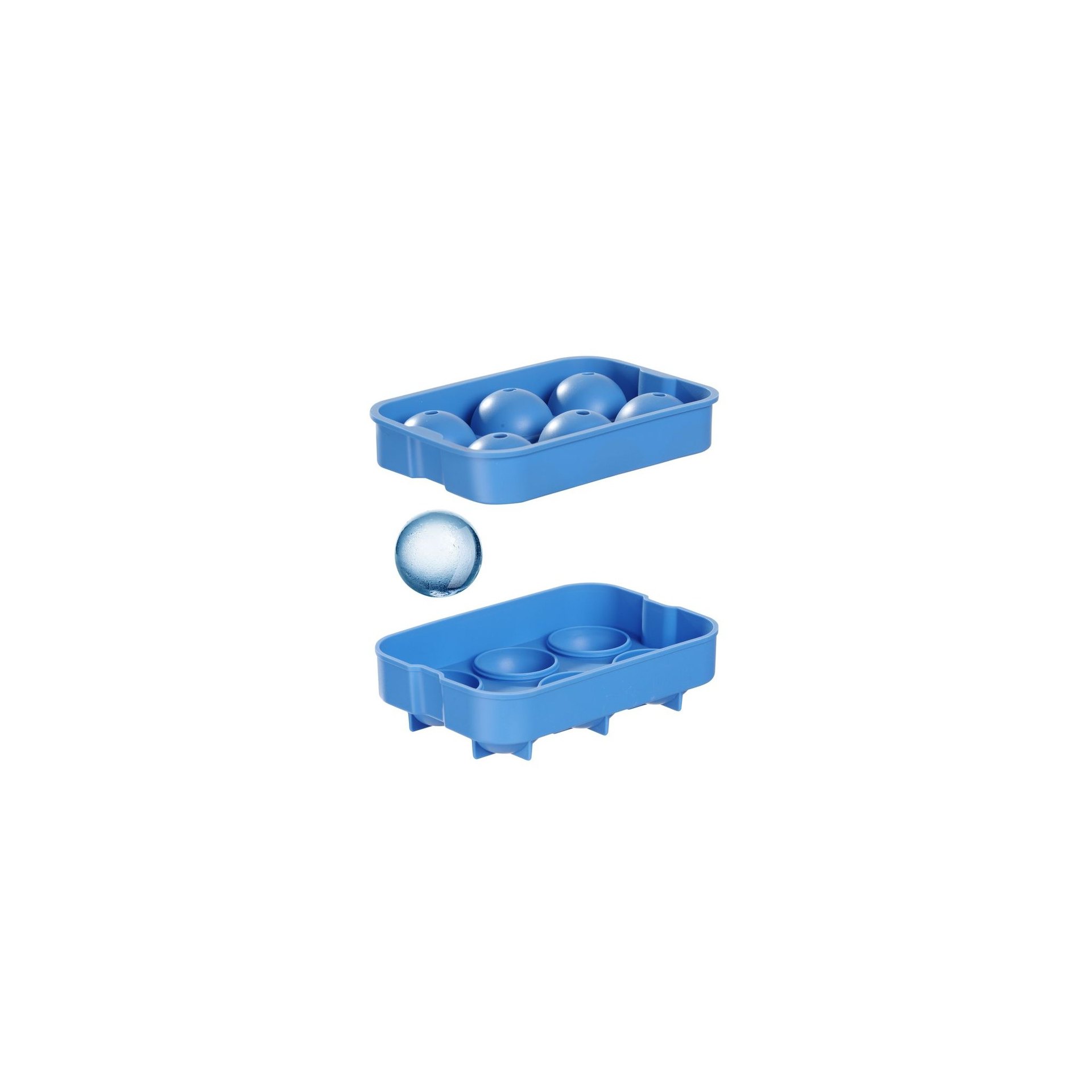 Eiswürfelform, kugelförmig, BarUp, Blau, 180x125x(H)50mm Eiswürfelform, kugelförmig, BarUp, Blau, 180x125x(H)50mm