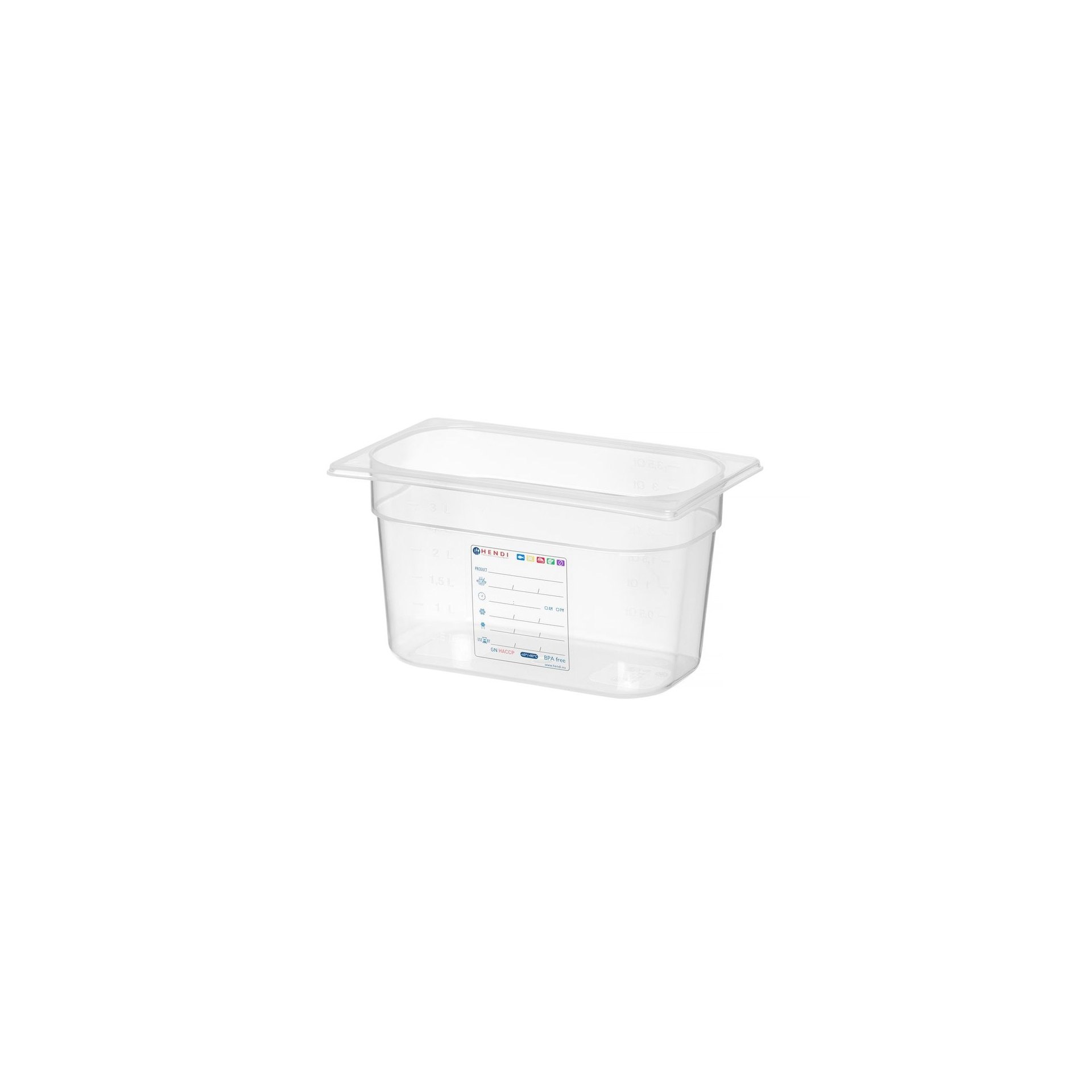 Gastronorm-Behälter 1/4, GN 1/4, 4L, Transparent, 265x162x(H)150mm