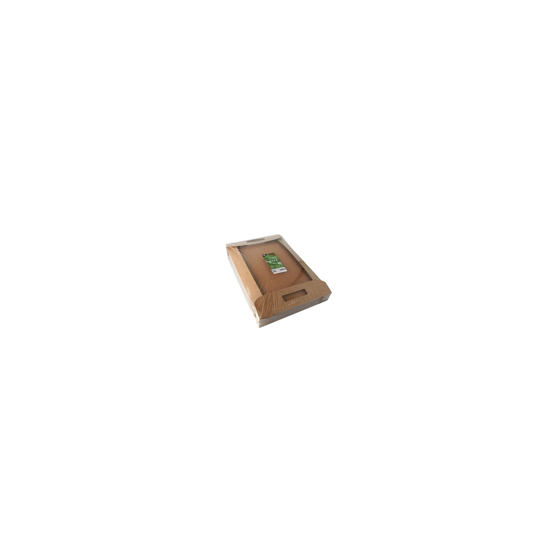 Tragetabletts, Pappe "pure" 4,5 cm x 45,7 cm x 30,7 cm braun "100% Fair" Tragetabletts, Pappe "pure" 4,5 cm x 45,7 cm x 30,7 cm braun "100% Fair"