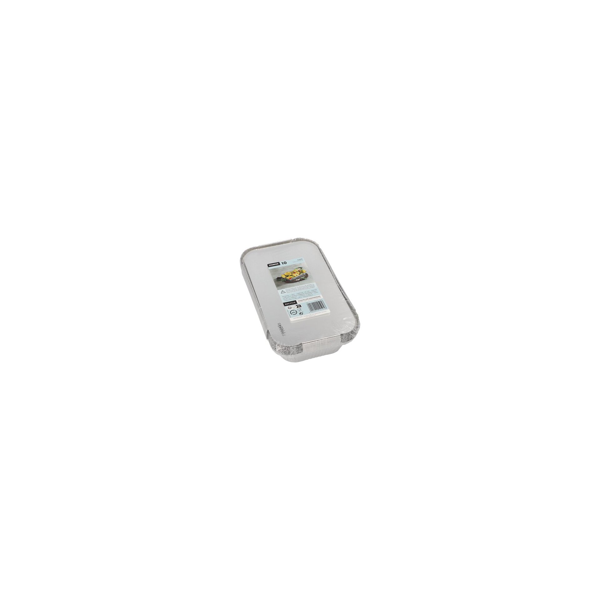 Schalen, Alu + Einlegedeckel, PP-beschichtet eckig 0,65 l 3,4 cm x 13 cm x 22 cm für Lasagne