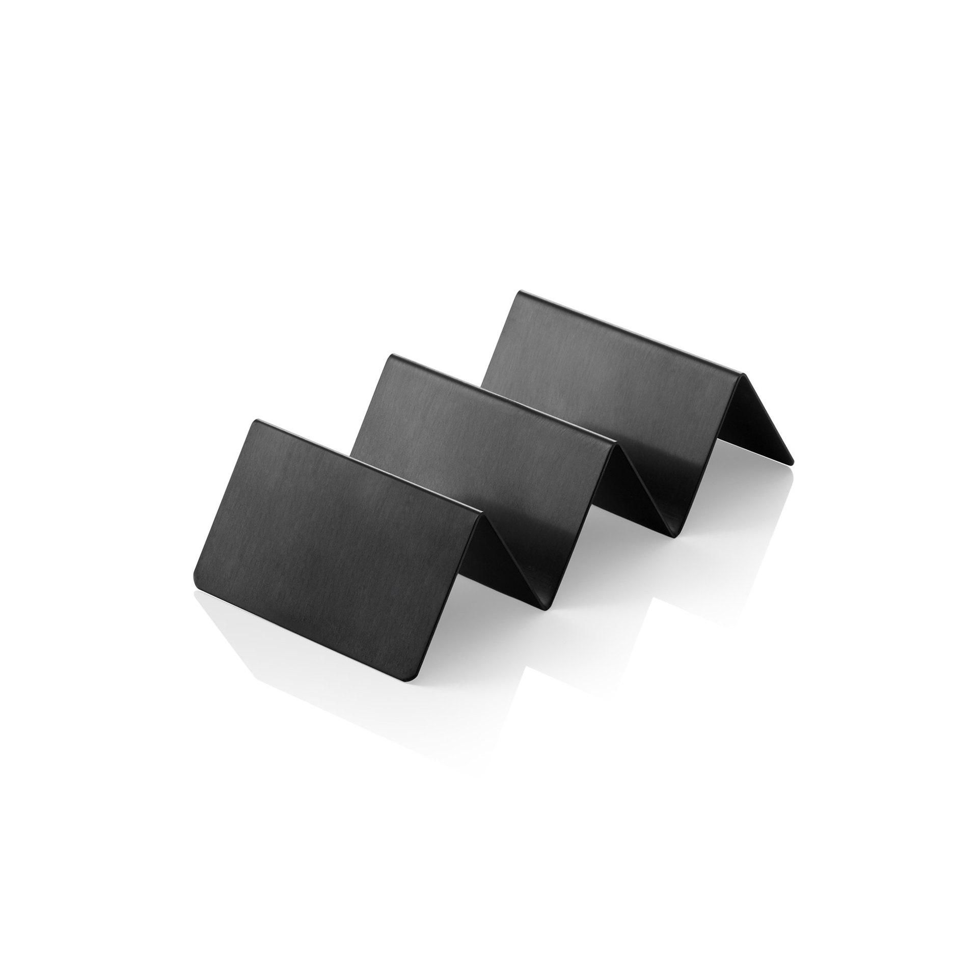 Snackpresenter mit 2 Ablagen, 21 x 10 x 5 cm, schwarz, Edelstahl