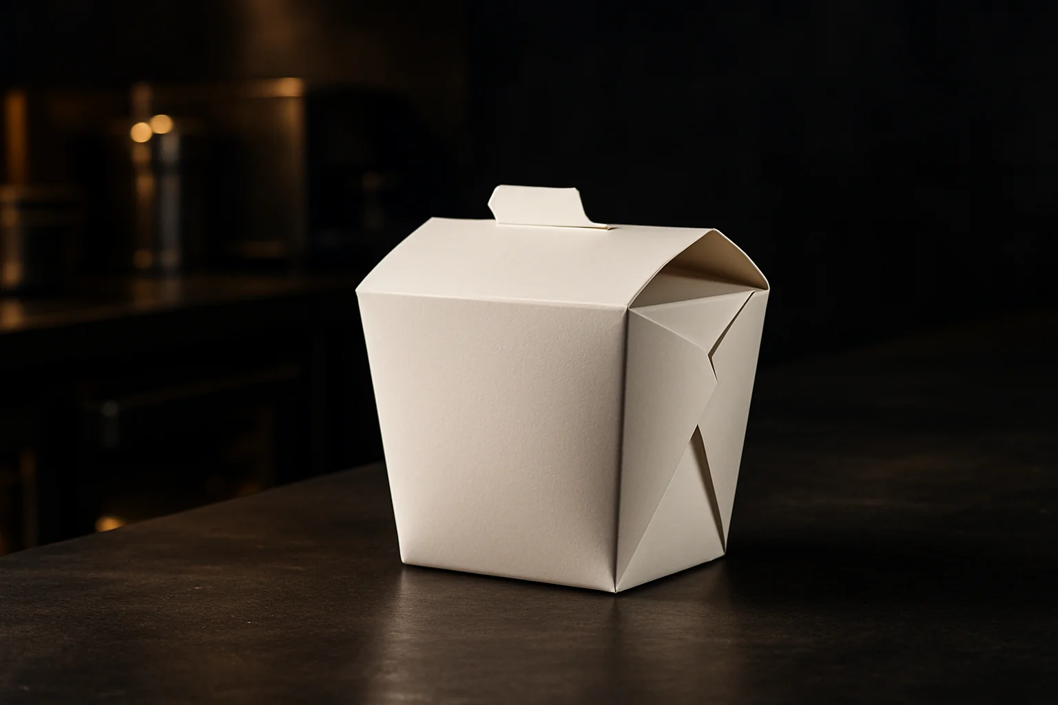 Nudel- und Asia-Box aus stabilem Karton mit sicherem Verschluss