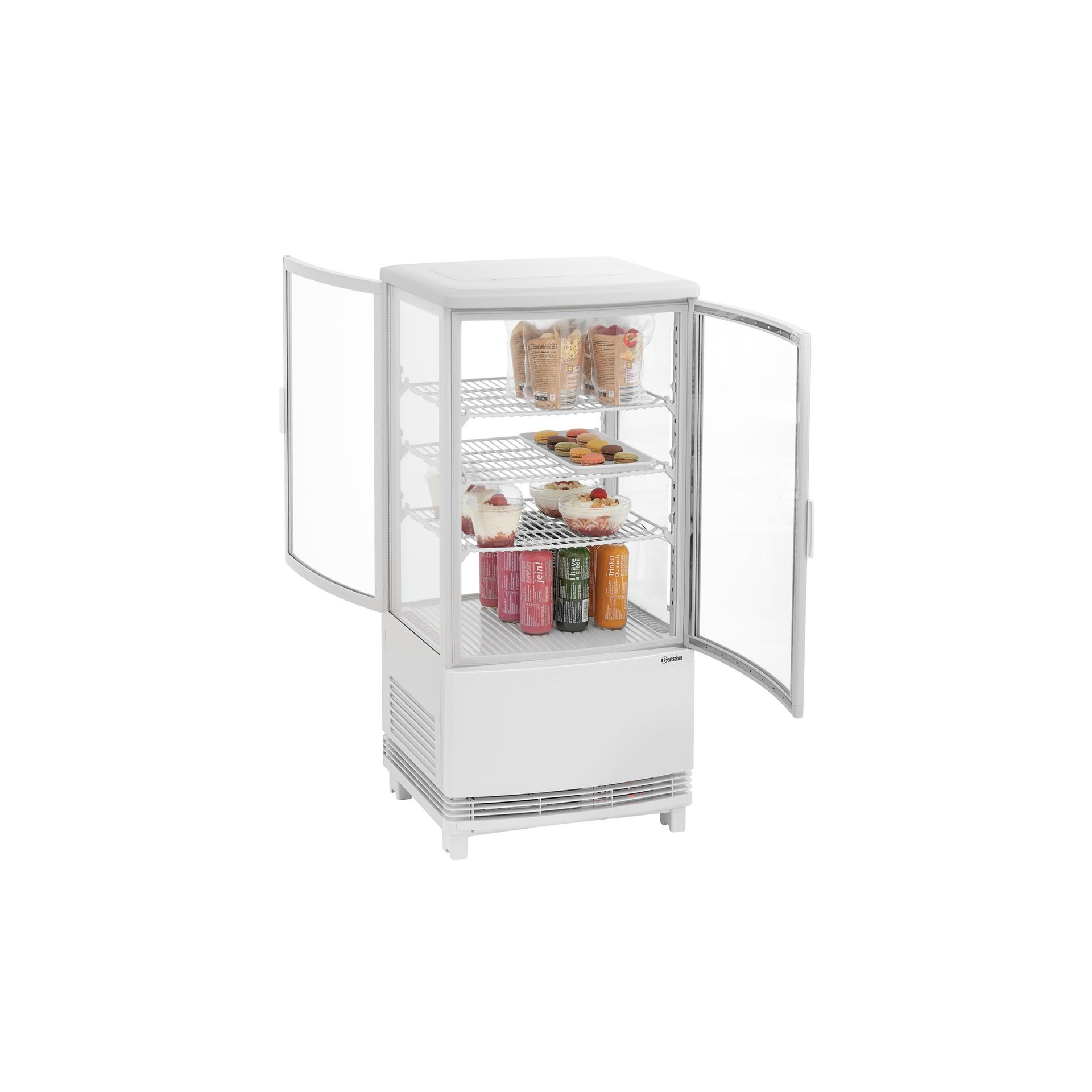 Mini-Kühlvitrine 75L2T weiß