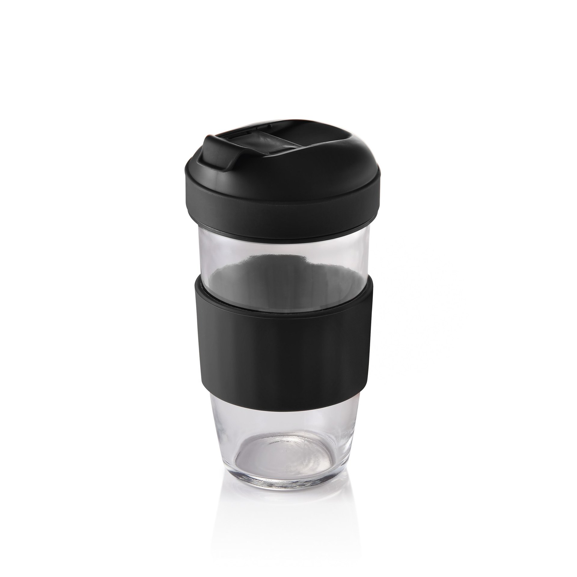 2in1 Café&Müsli Becher, Borosilikatglas Polypropylen, Silikon