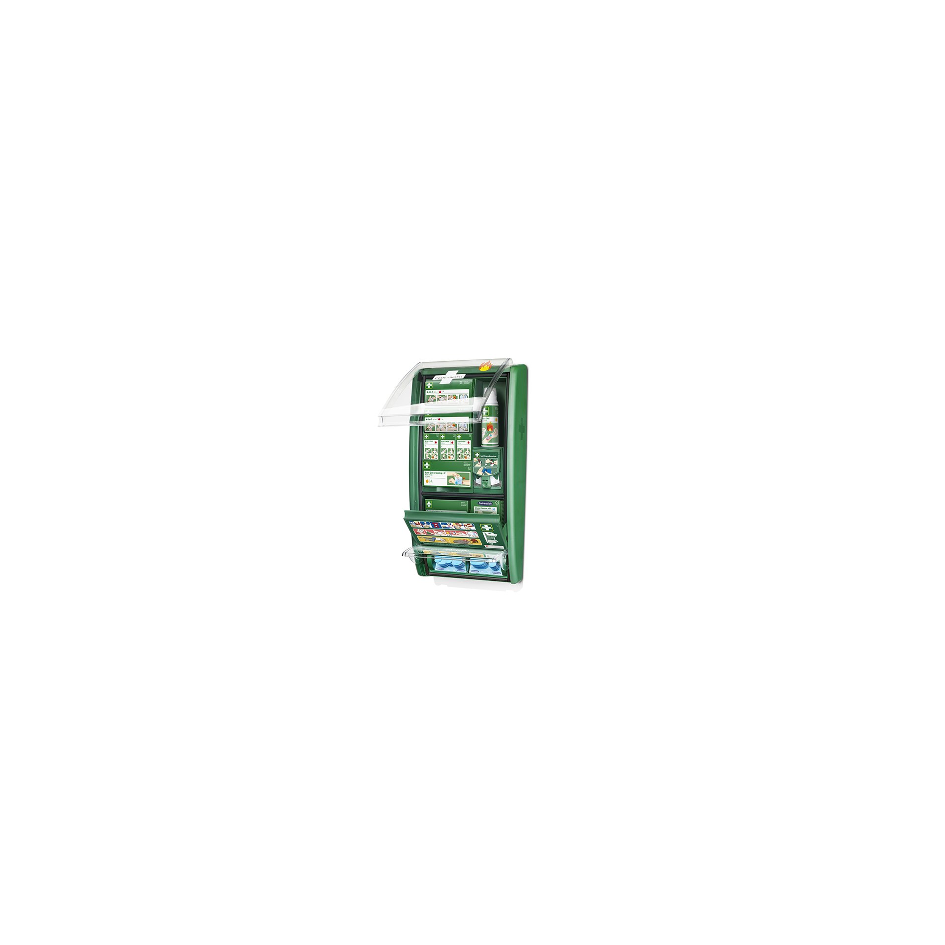 "Cederroth" First Aid & Burn Station 11,7 cm x 29,4 cm x 57,2 cm grün detectable "Cederroth" First Aid & Burn Station 11,7 cm x 29,4 cm x 57,2 cm grün detectable