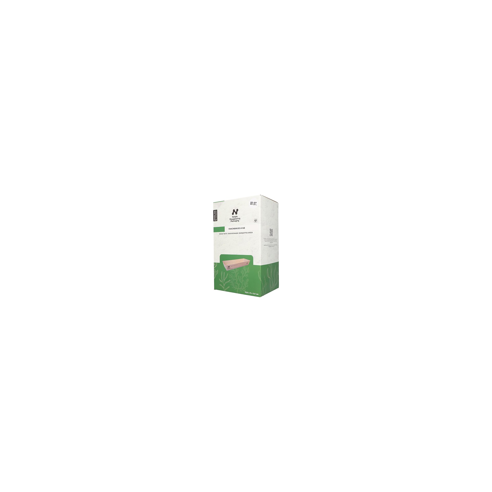 Snacktrays, Pappe "NOTPLA" 3,5 cm x 5 cm x 18,5 cm braun Snacktrays, Pappe "NOTPLA" 3,5 cm x 5 cm x 18,5 cm braun