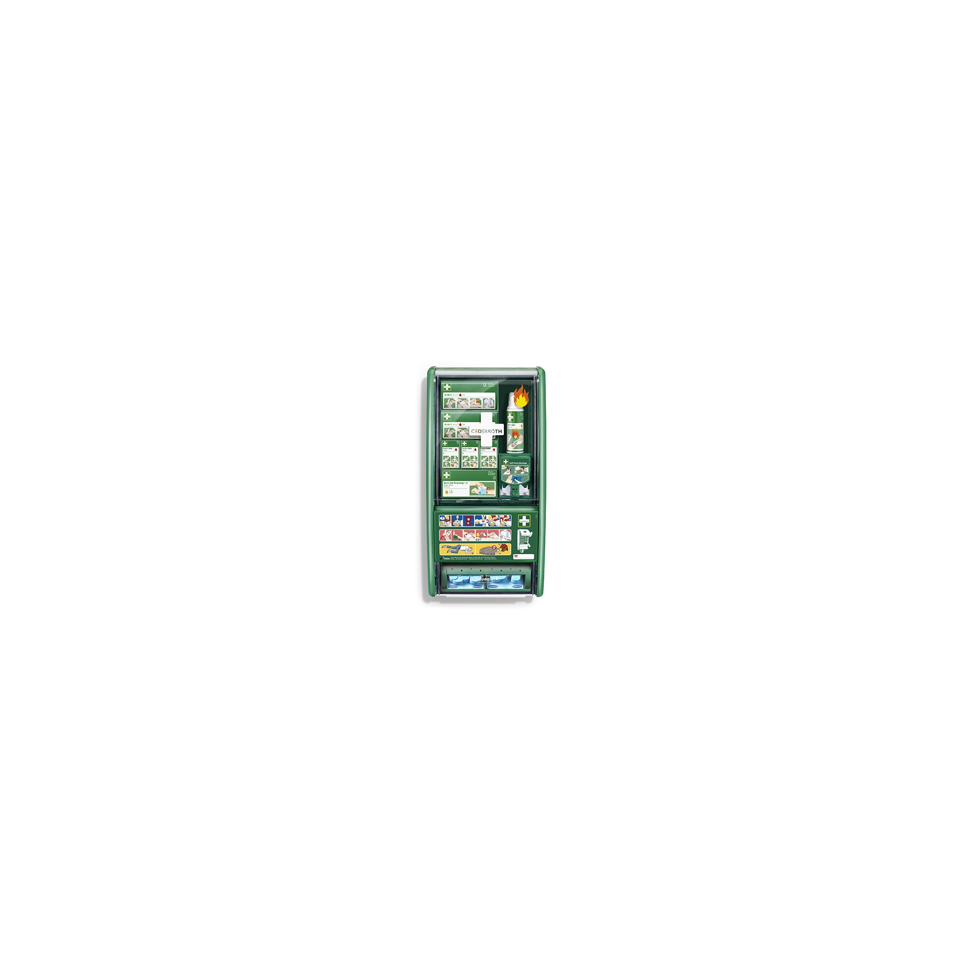 "Cederroth" First Aid & Burn Station 11,7 cm x 29,4 cm x 57,2 cm grün detectable "Cederroth" First Aid & Burn Station 11,7 cm x 29,4 cm x 57,2 cm grün detectable