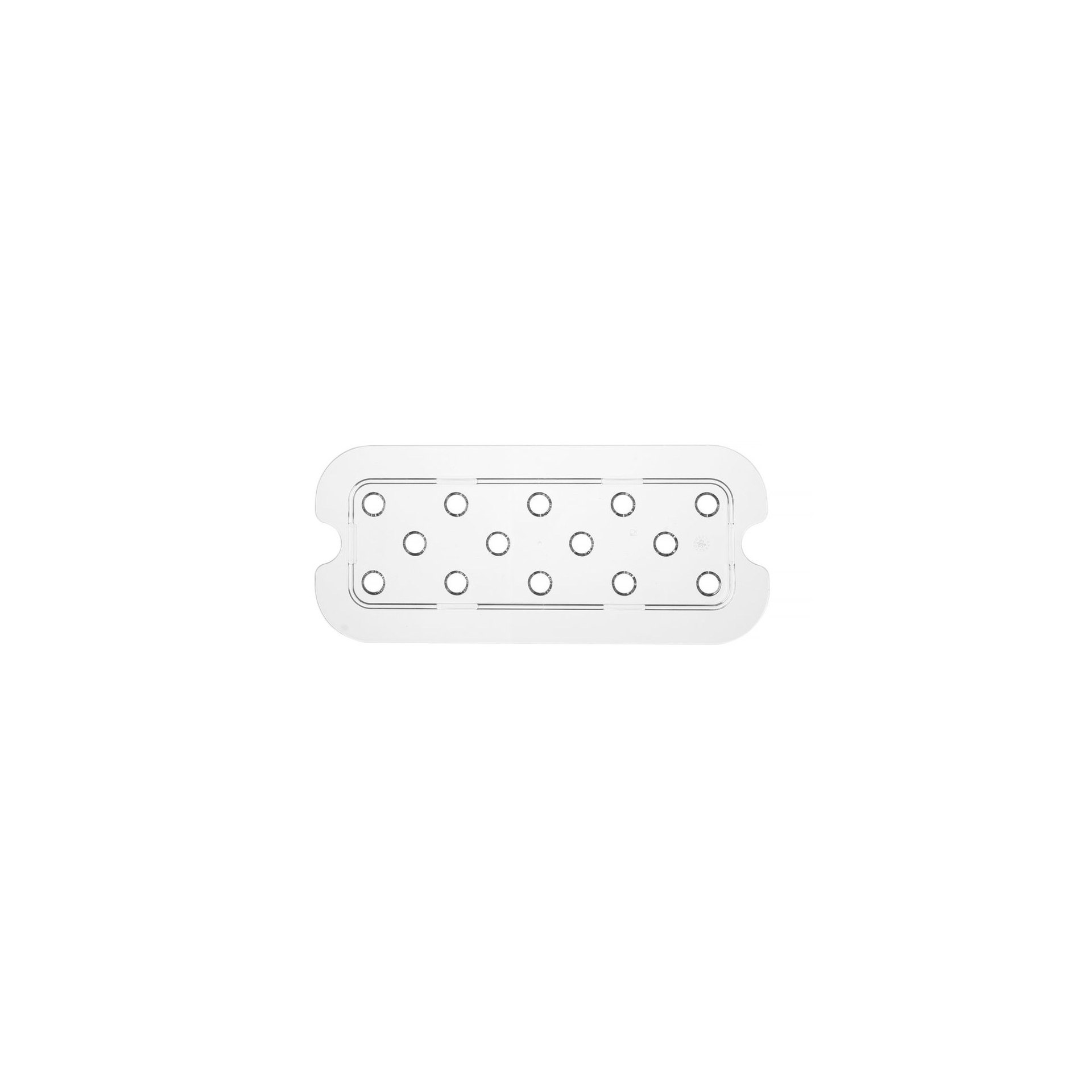 Perforiertes Abtropfgitter für Gastronorm-Behälter aus Polycarbonat, Profi Line, GN 1/3, Transparent, 266x116mm Perforiertes Abtropfgitter für Gastronorm-Behälter aus Polycarbonat, Profi Line, GN 1/3, Transparent, 266x116mm