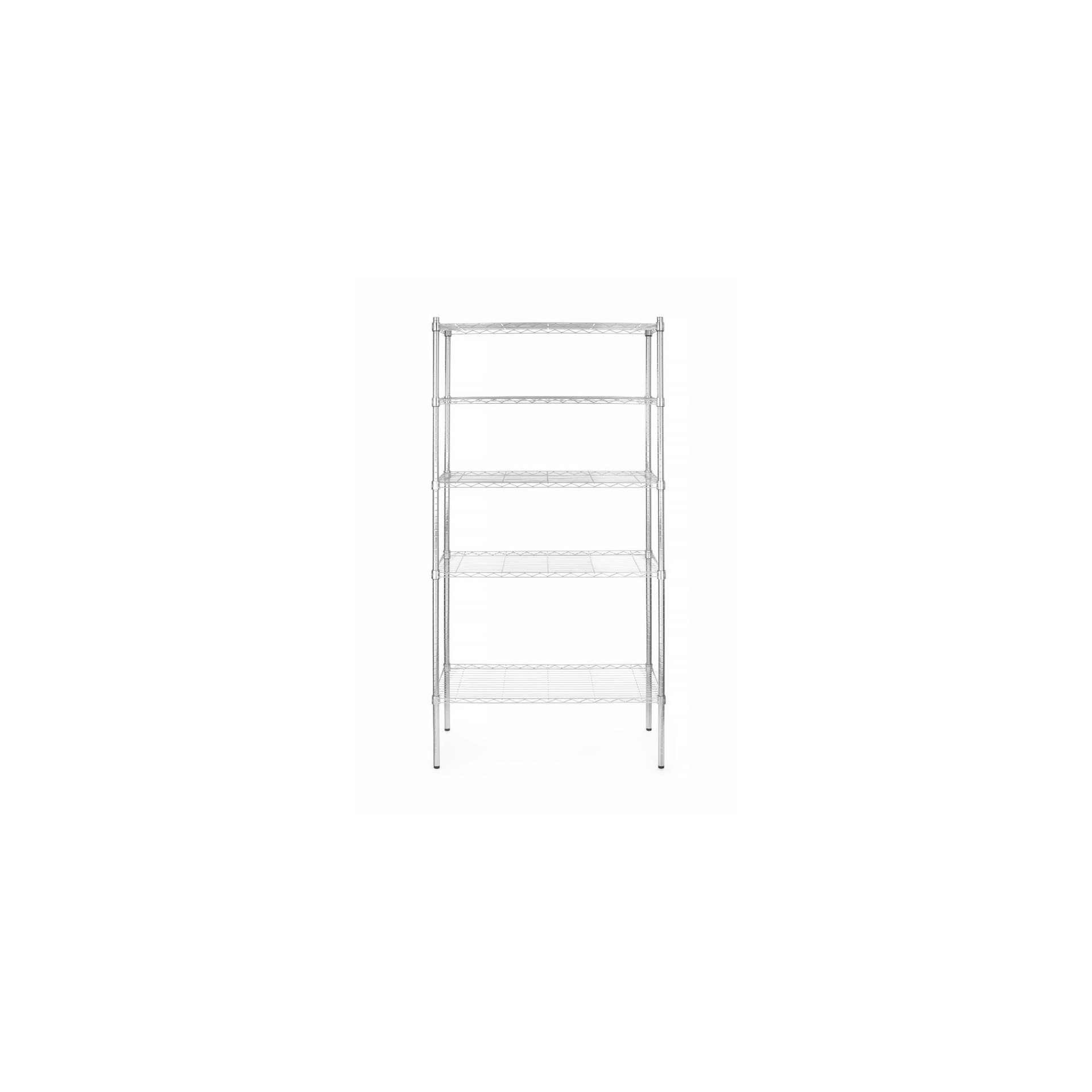 Lagerregal mit 5 Fächern, Chrom, 910x455x(H)1830mm Lagerregal mit 5 Fächern, Chrom, 910x455x(H)1830mm