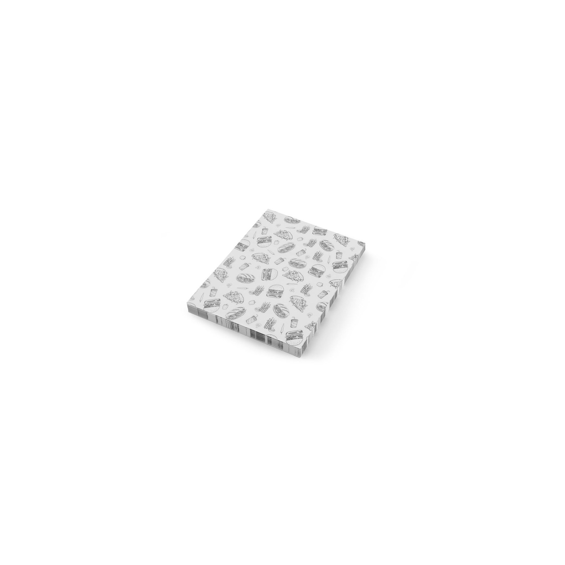 Einschlagpapier, fettdicht, Fastfood-Muster, 500 Stk., 200x250mm Einschlagpapier, fettdicht, Fastfood-Muster, 500 Stk., 200x250mm