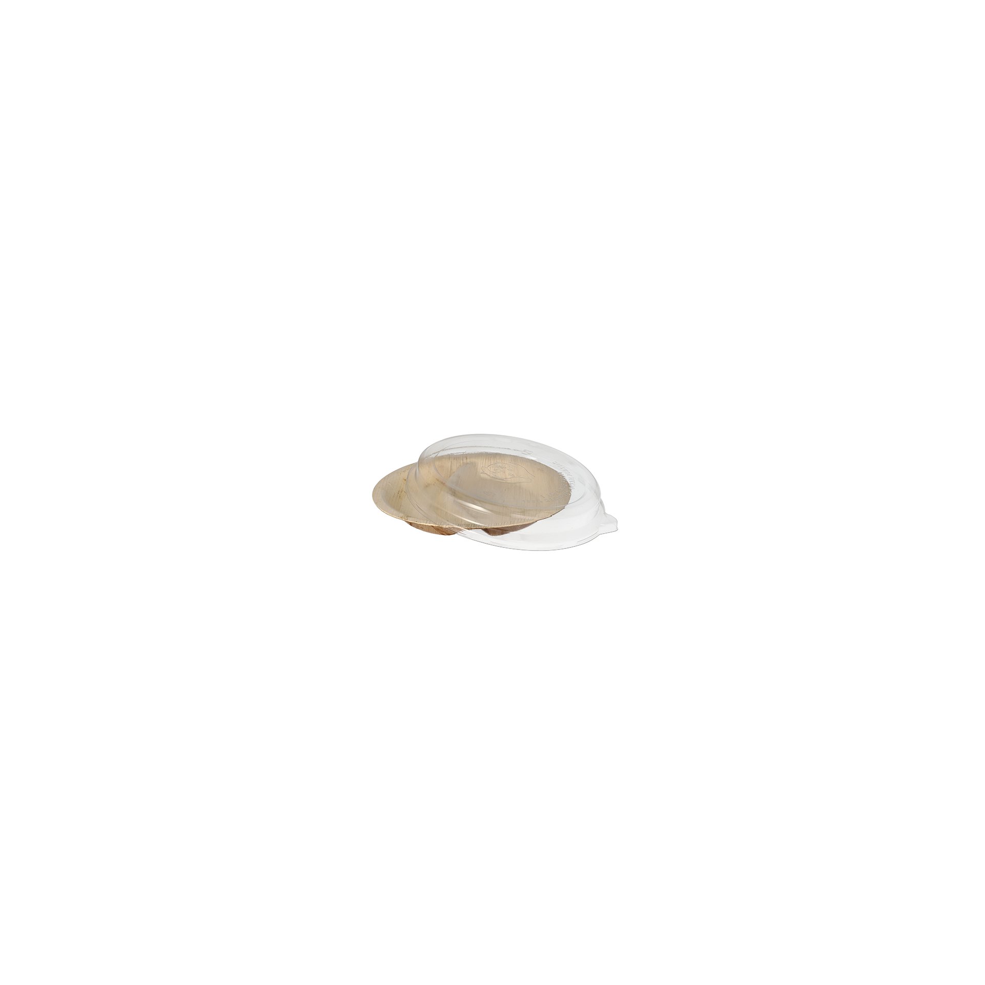 Teller, Palmblatt 2-geteilt 300 ml Ø 23 cm · 5,3 cm mit rPET Deckel "Kombipack"
