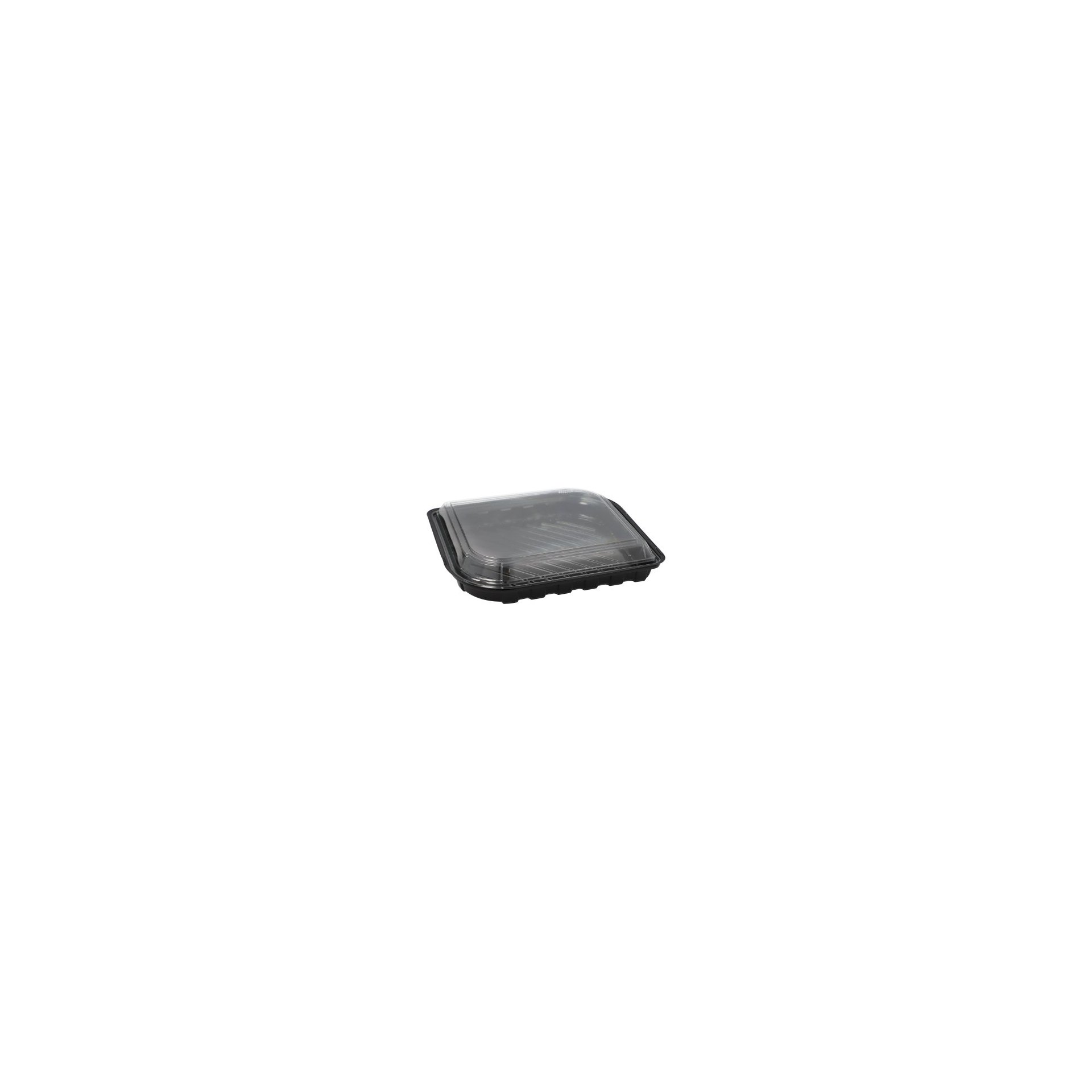 Sushi-Schalen R-PET rechteckig 21 cm x 18 cm x 4,3 cm schwarz mit transparentem Deckel Sushi-Schalen R-PET rechteckig 21 cm x 18 cm x 4,3 cm schwarz mit transparentem Deckel