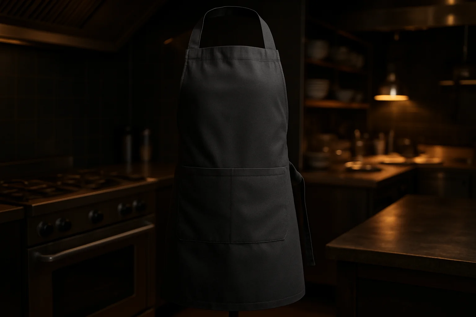 Kochschuerze frontal, knielang, professionelle Gastronomie-Kueche